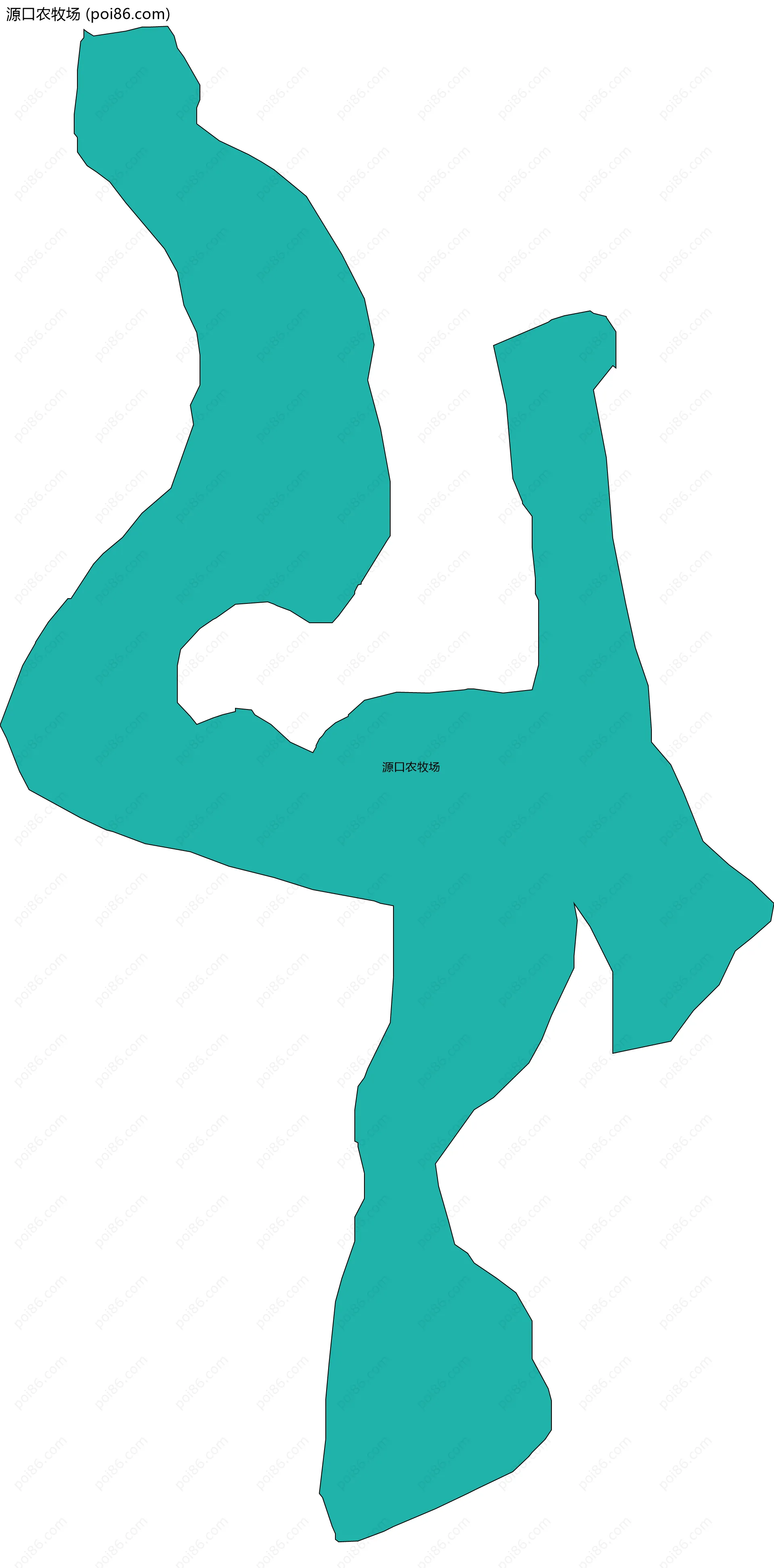 源口农牧场边界地图