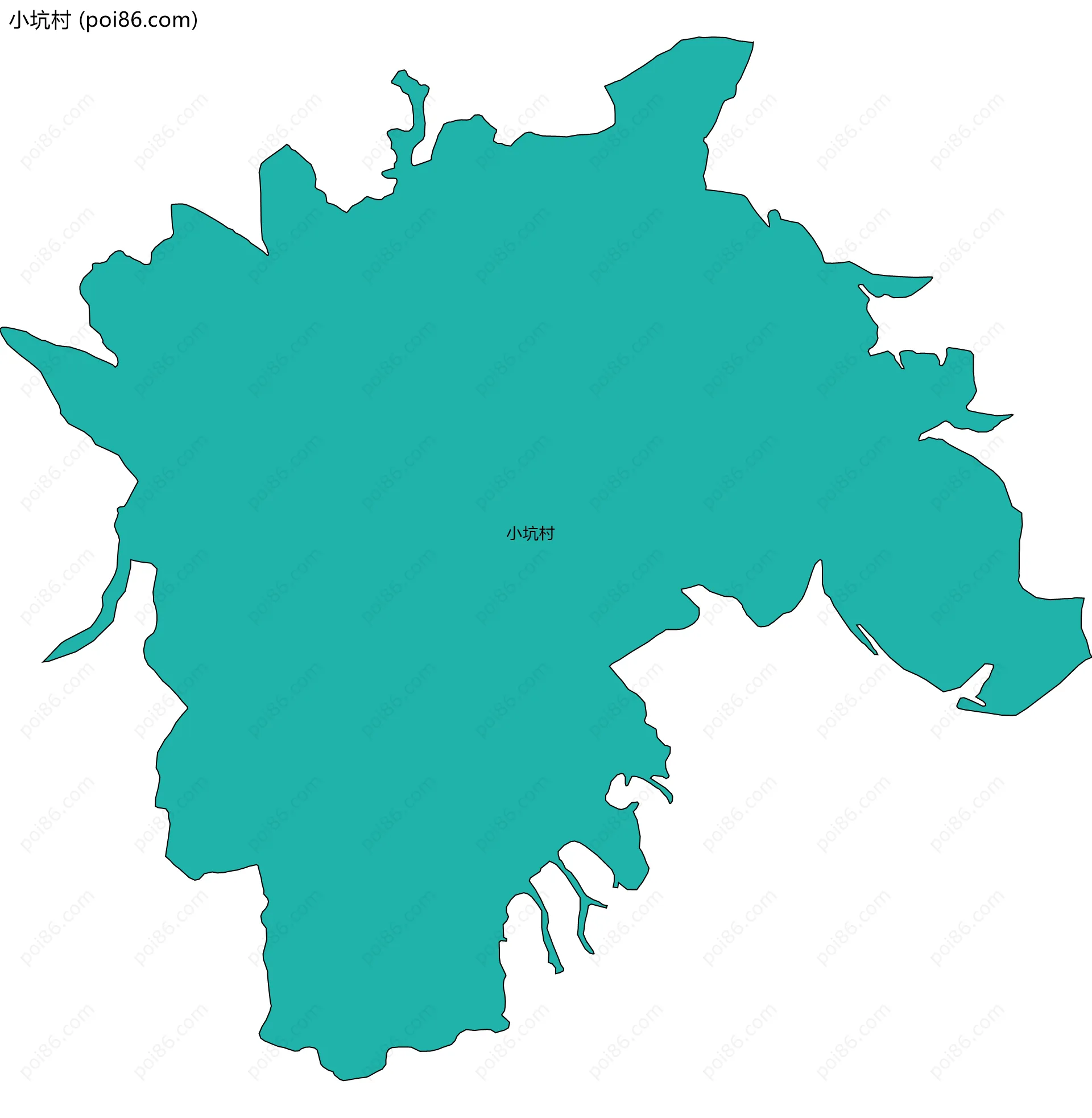 小坑村边界地图