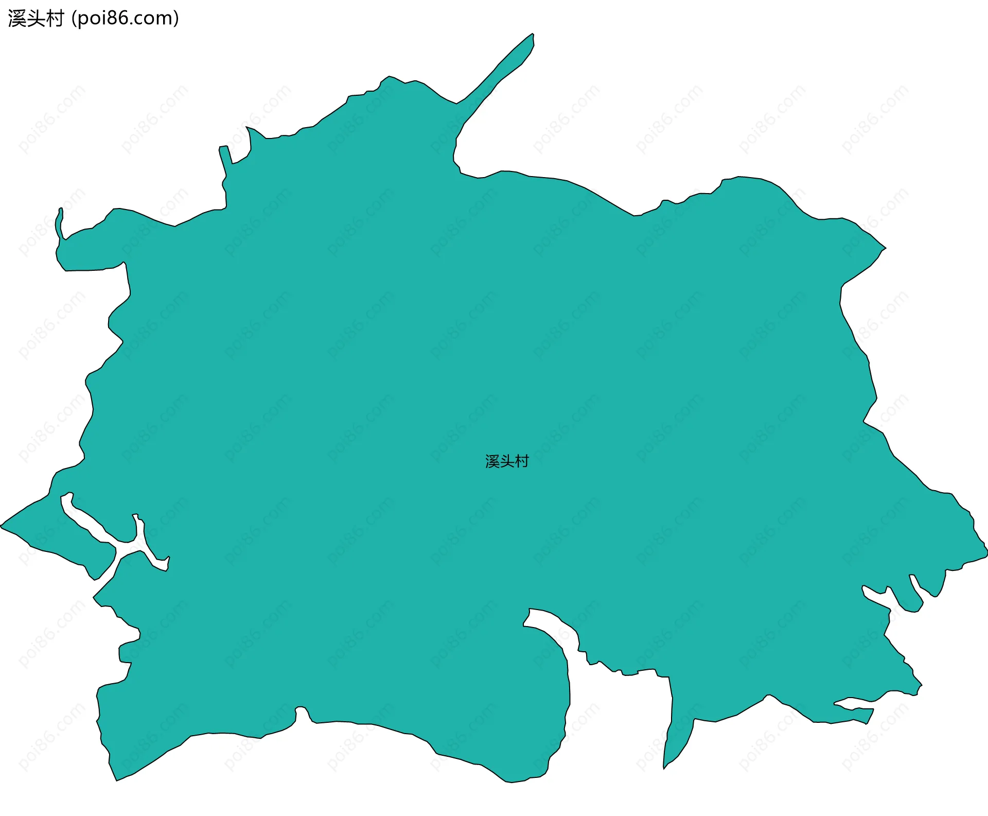 溪头村边界地图