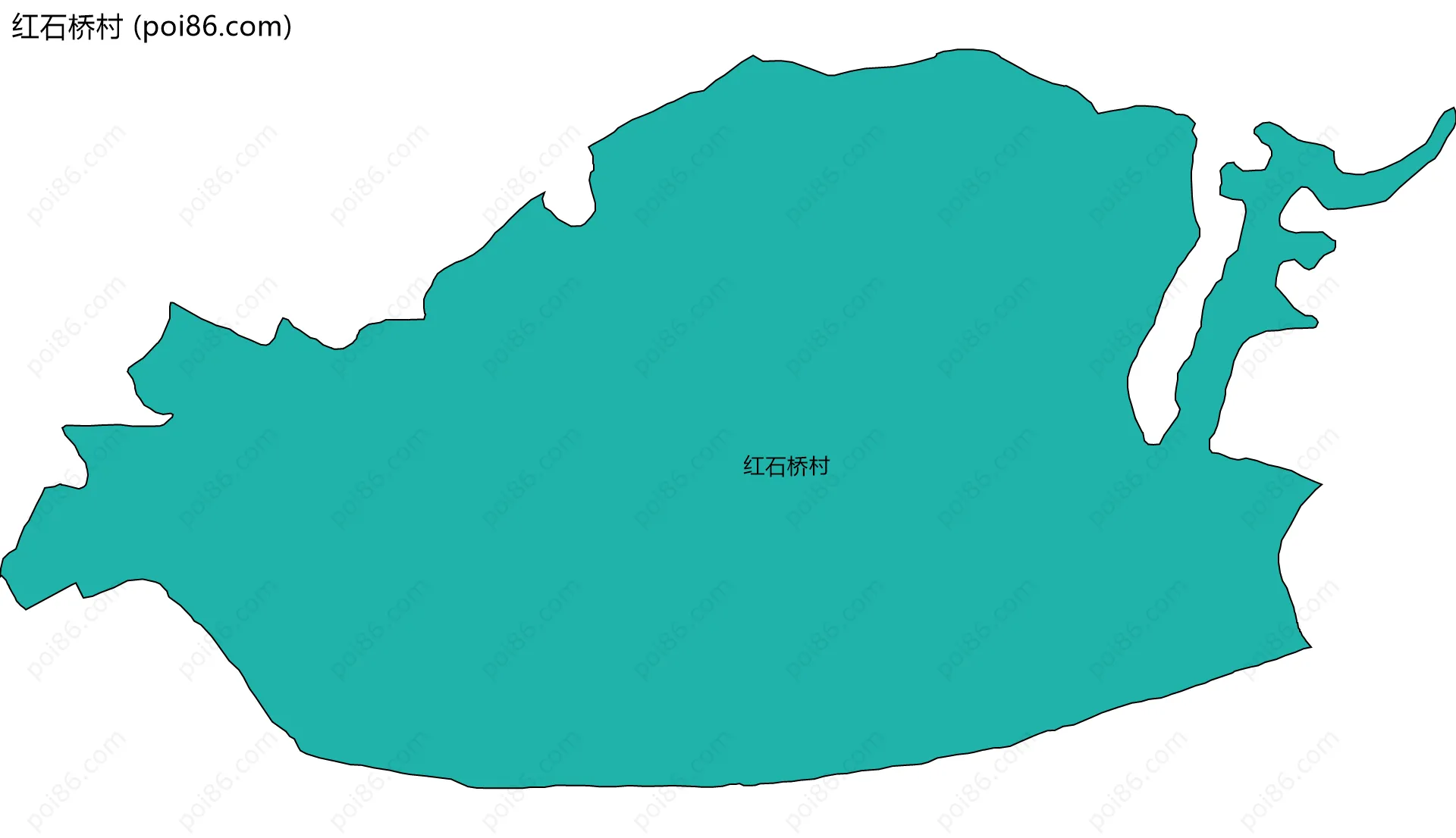 红石桥村边界地图