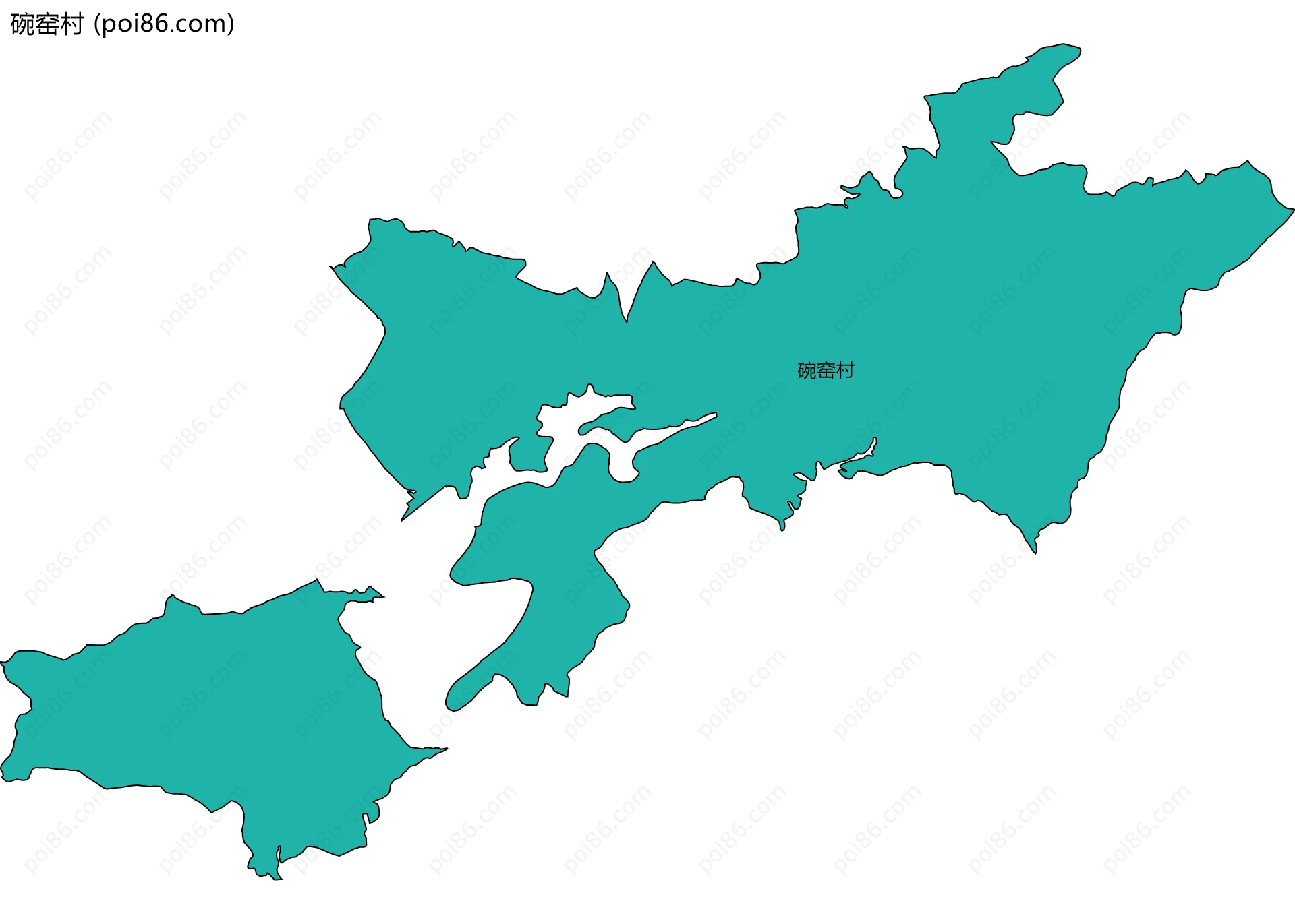 碗窑村边界地图