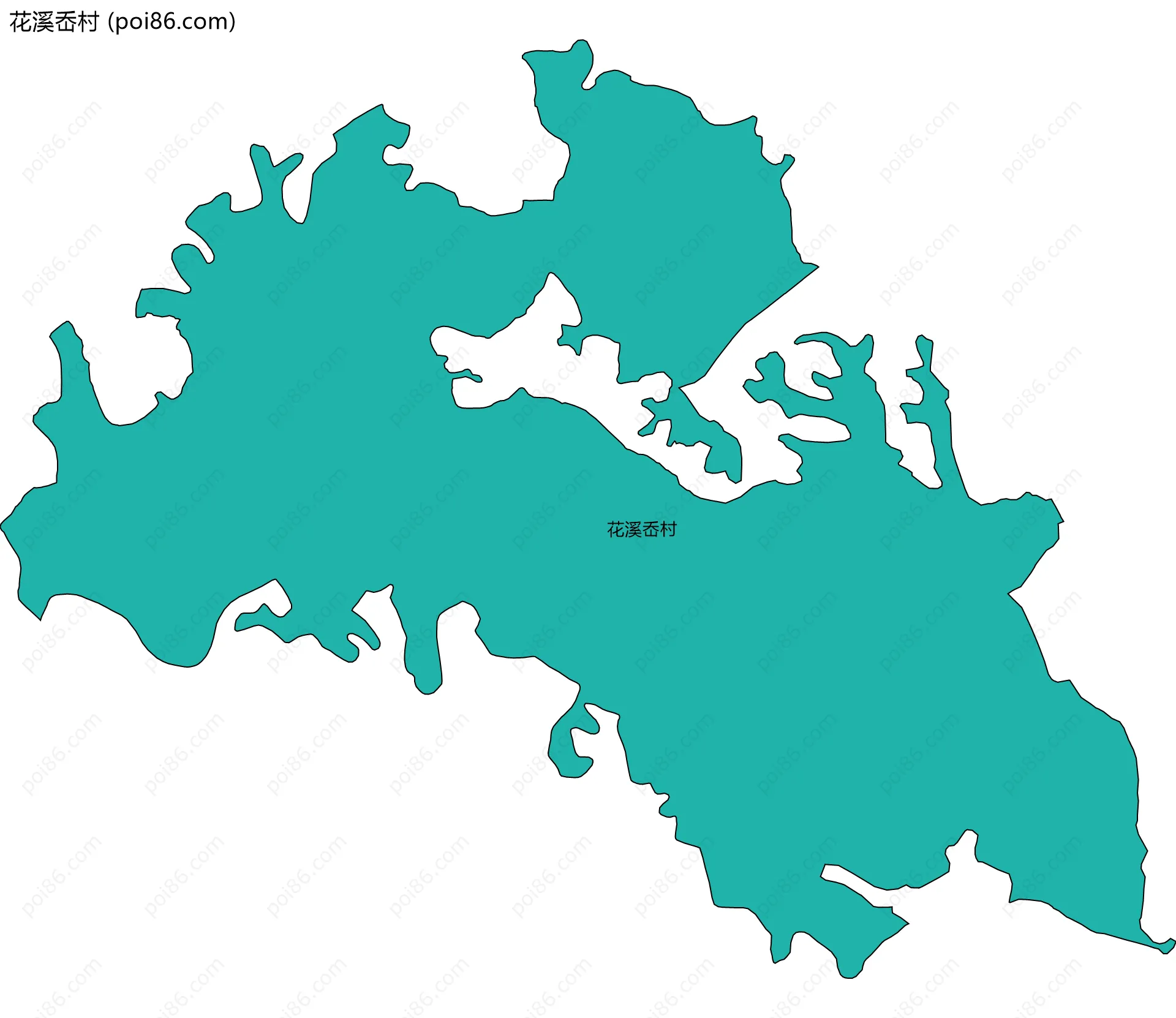 花溪岙村边界地图