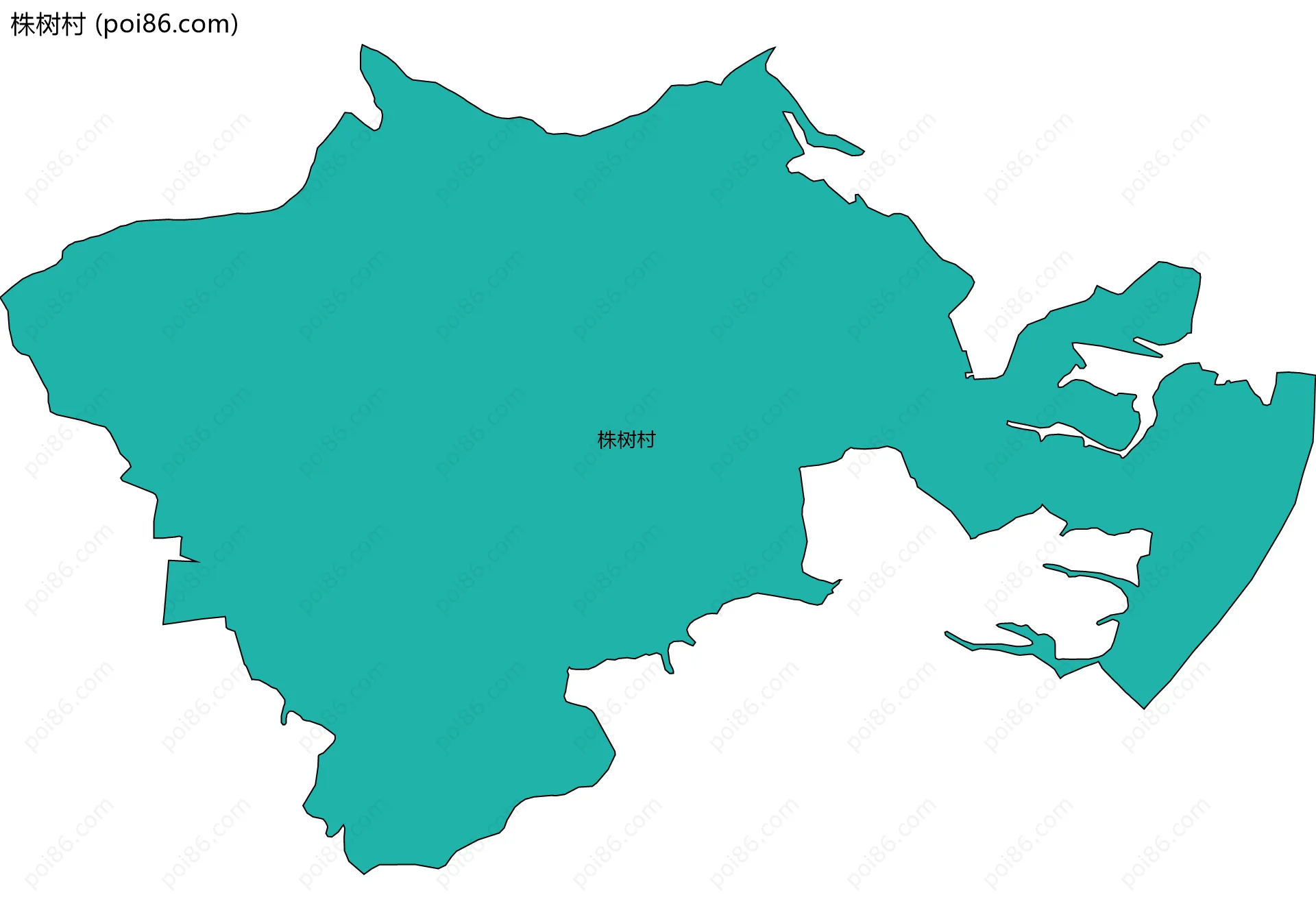 株树村边界地图