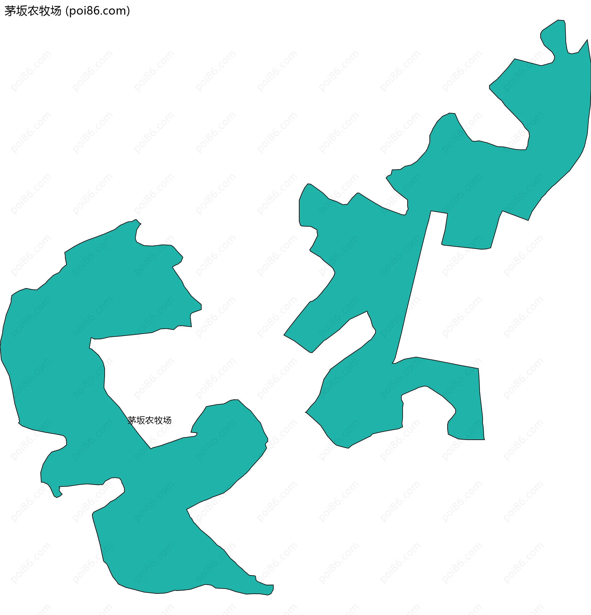 茅坂农牧场边界地图