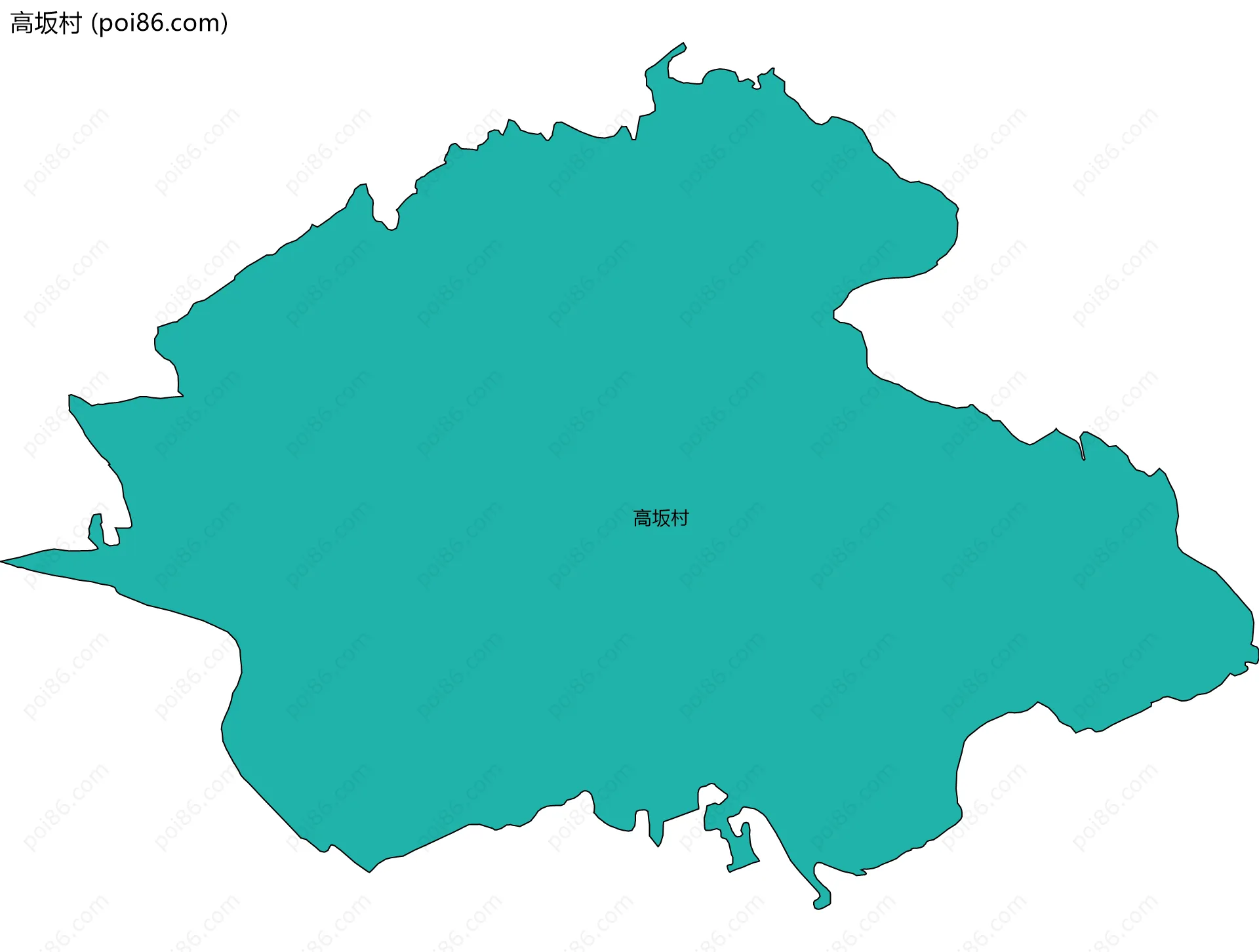 高坂村边界地图