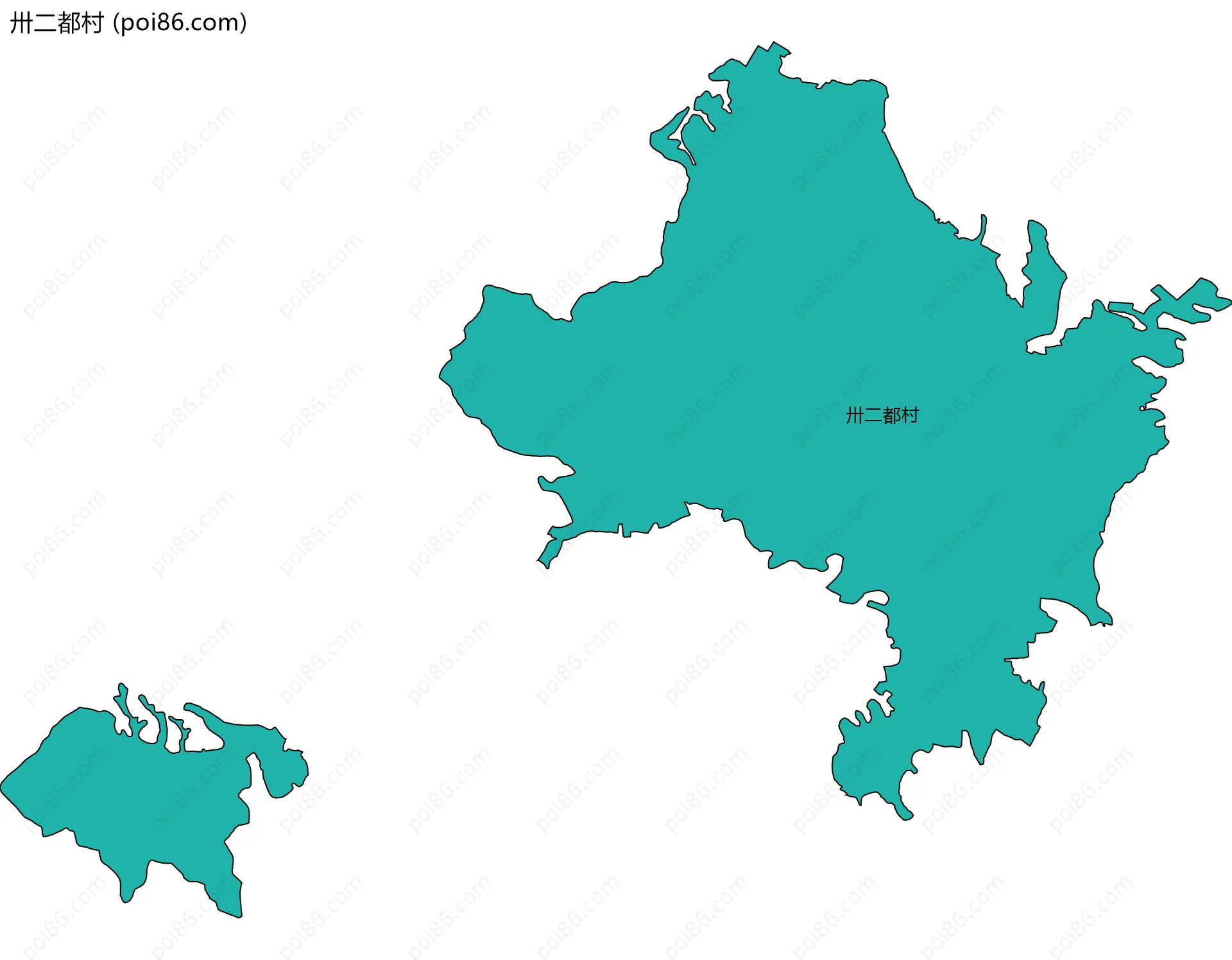 卅二都村边界地图