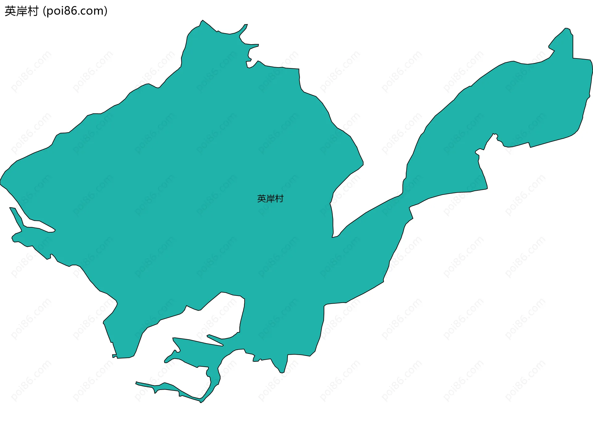 英岸村边界地图
