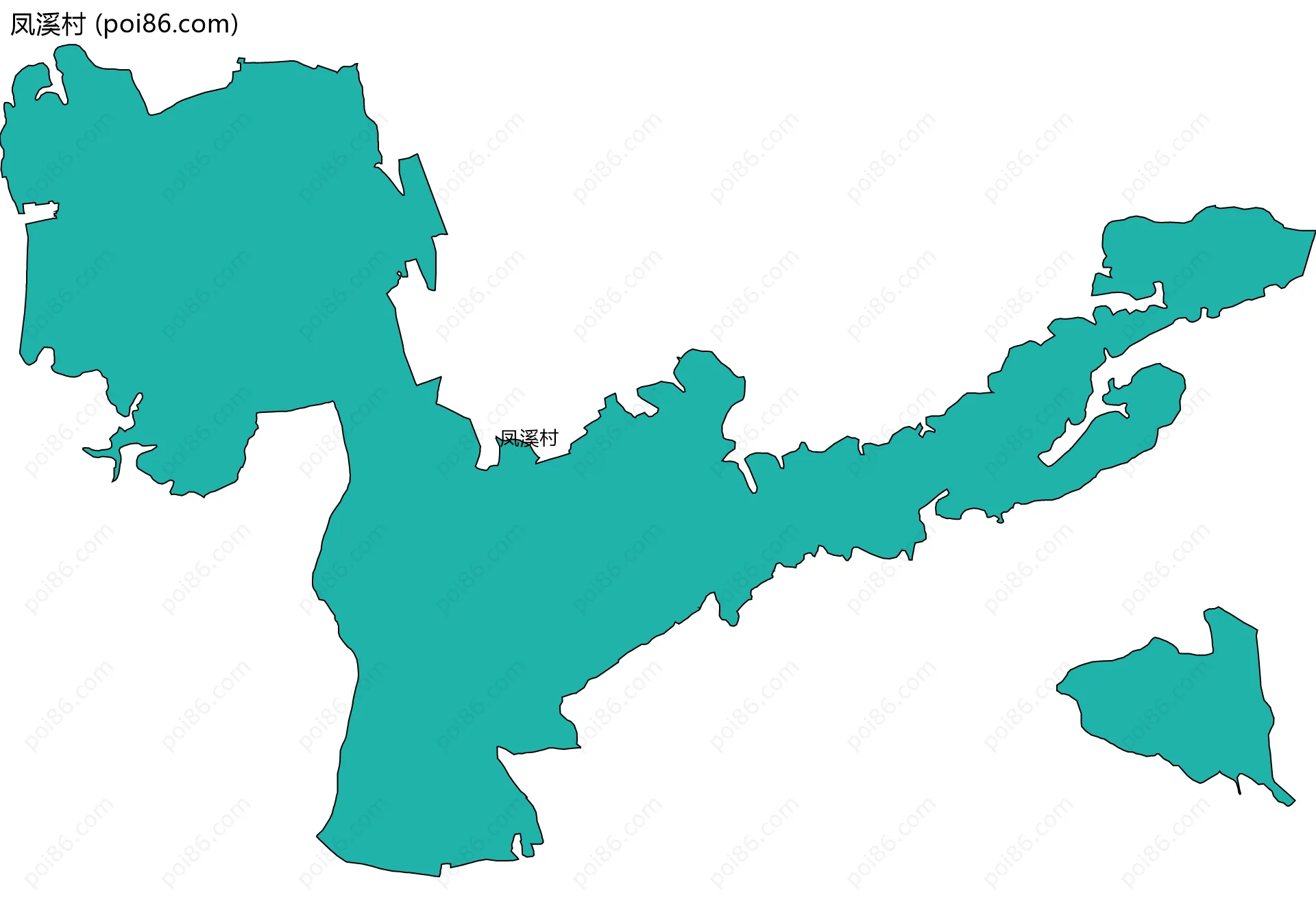 凤溪村边界地图