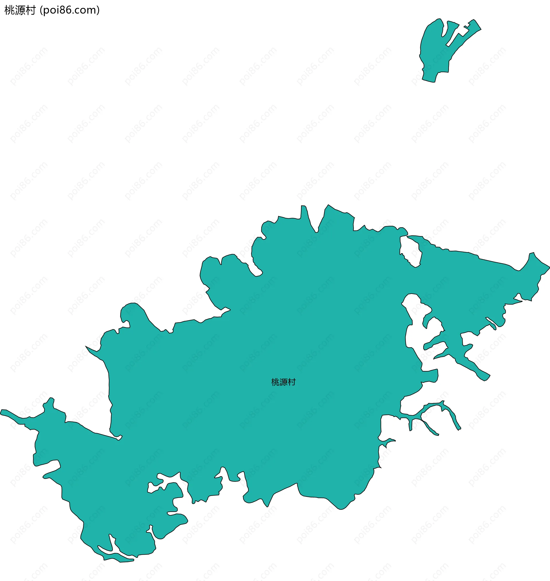 桃源村边界地图