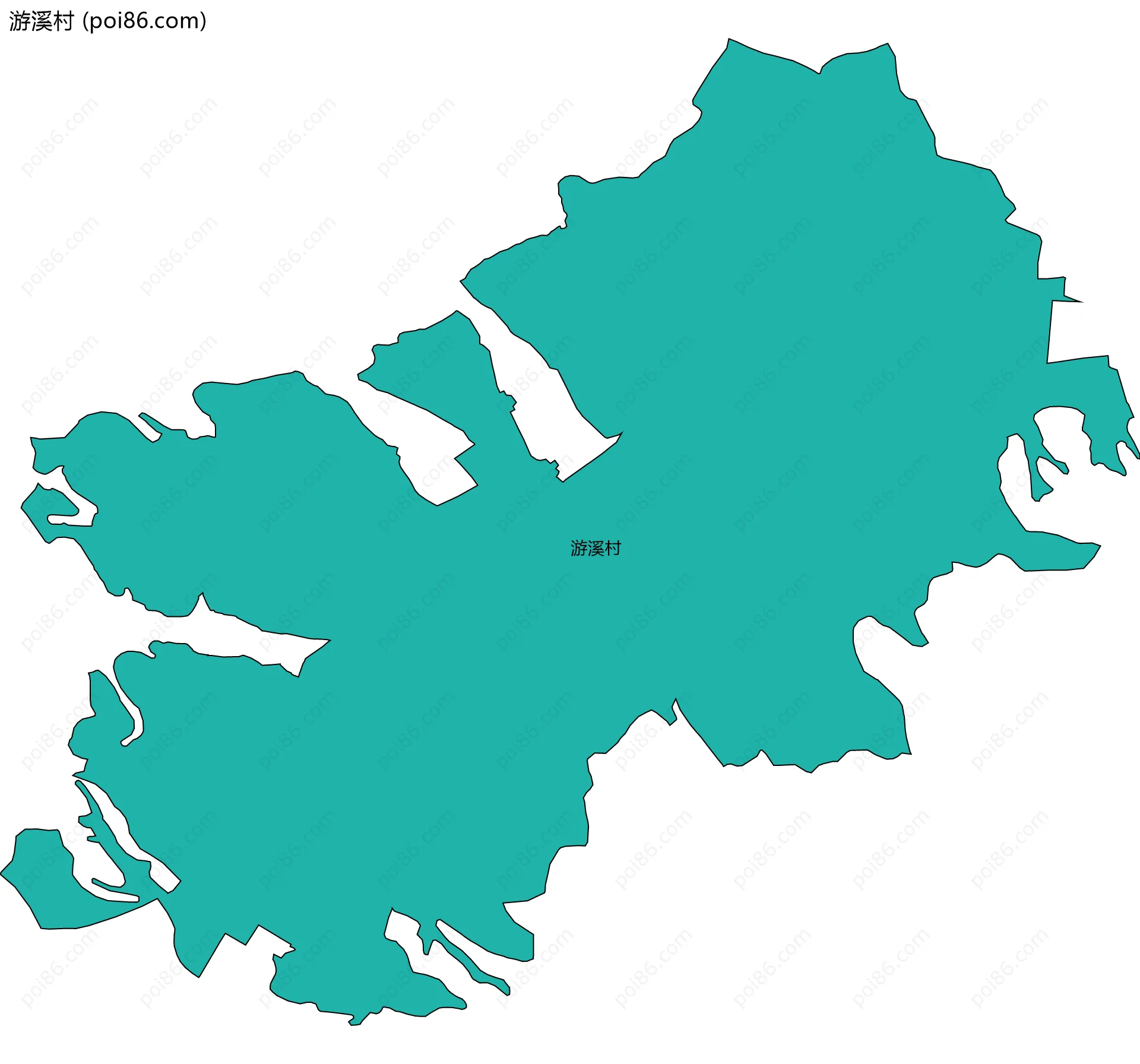 游溪村边界地图