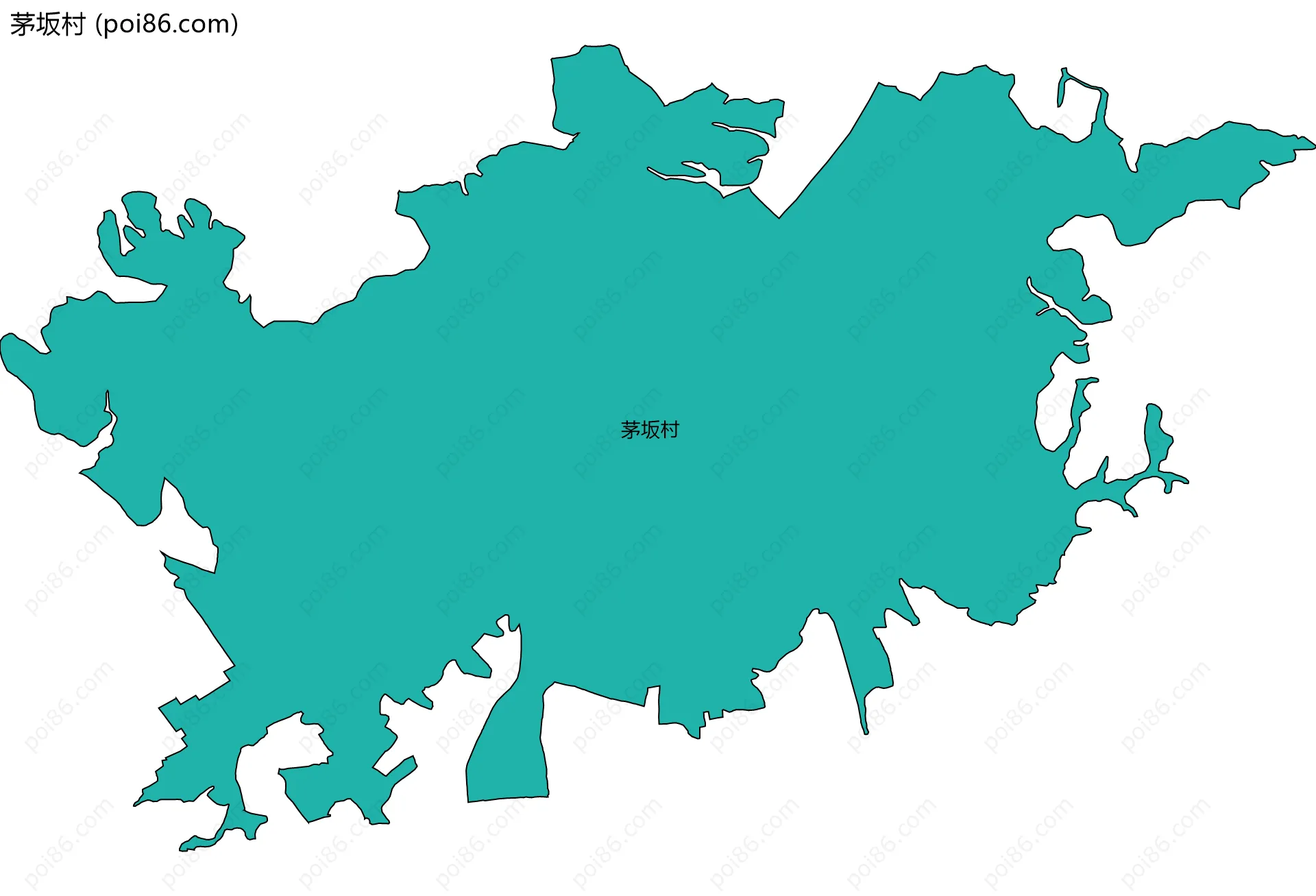 茅坂村边界地图