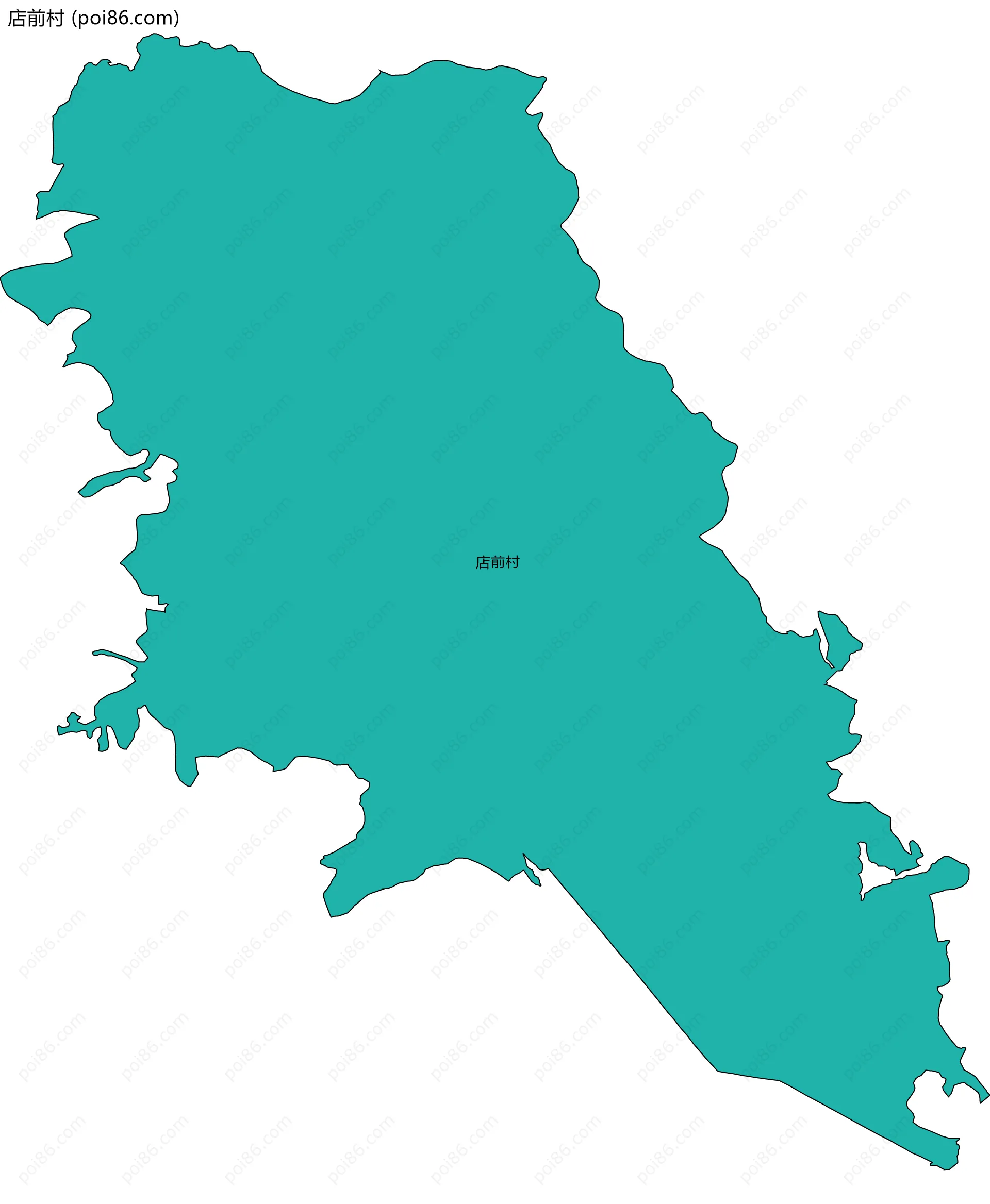 店前村边界地图