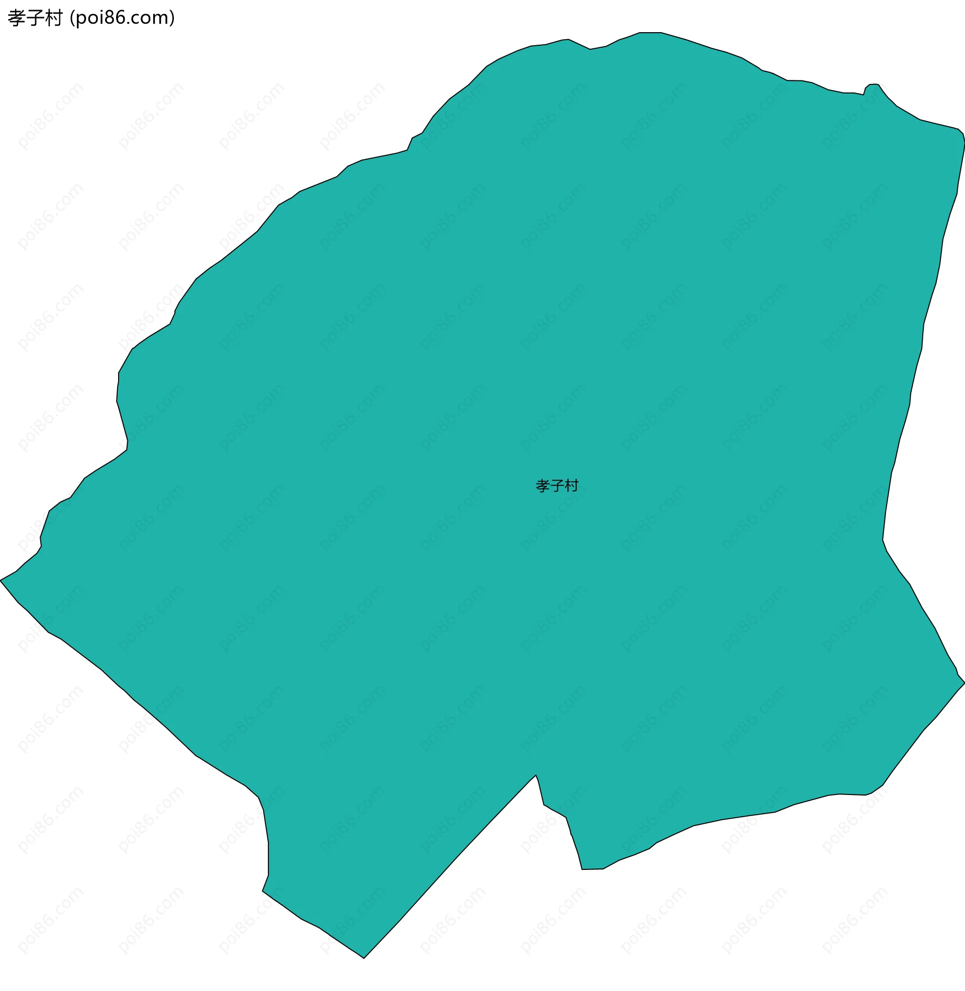 孝子村边界地图