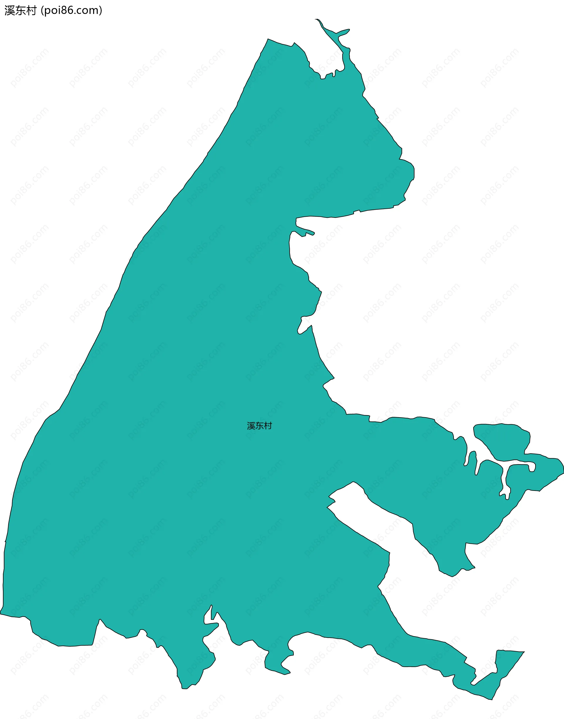 溪东村边界地图