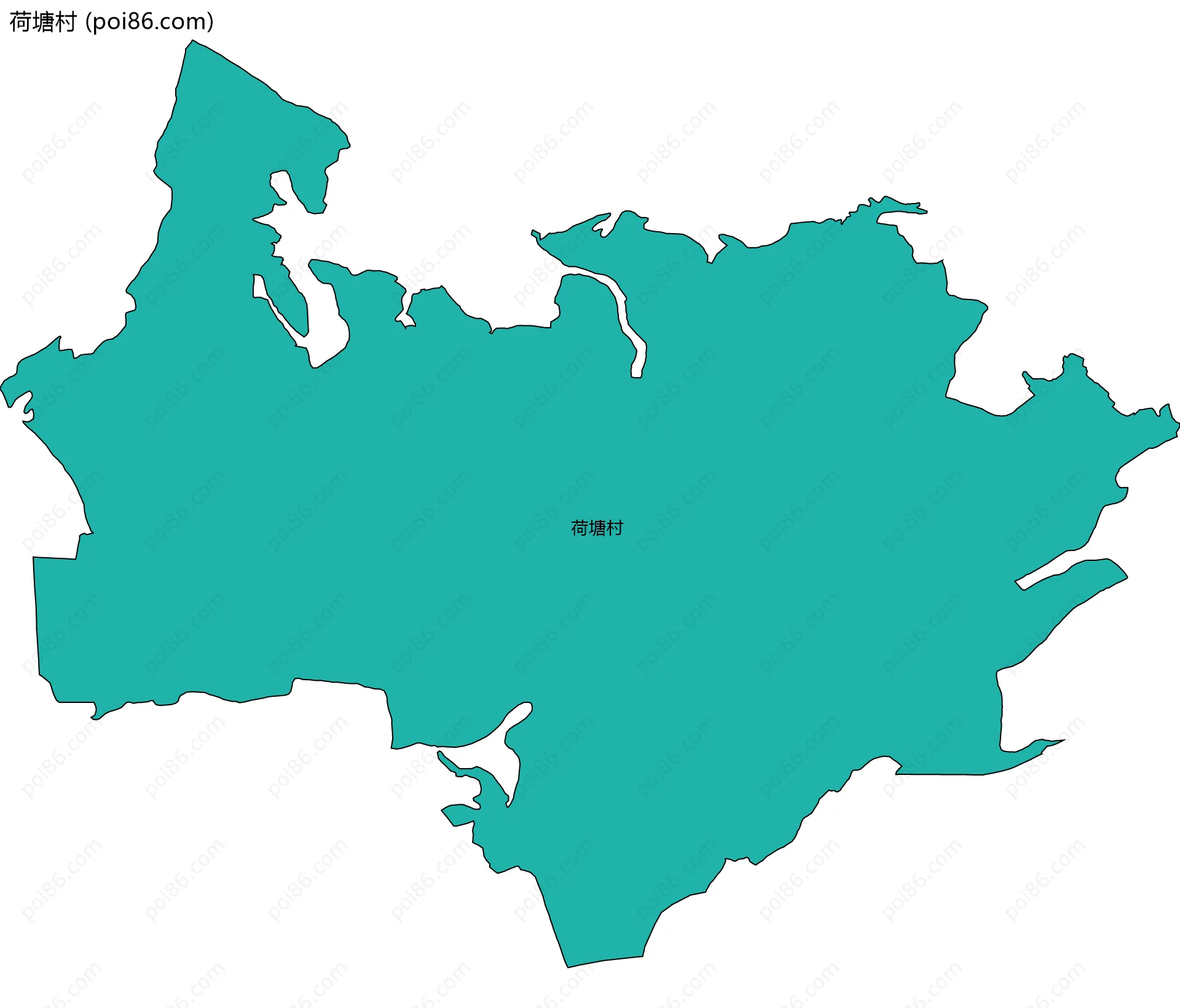 荷塘村边界地图