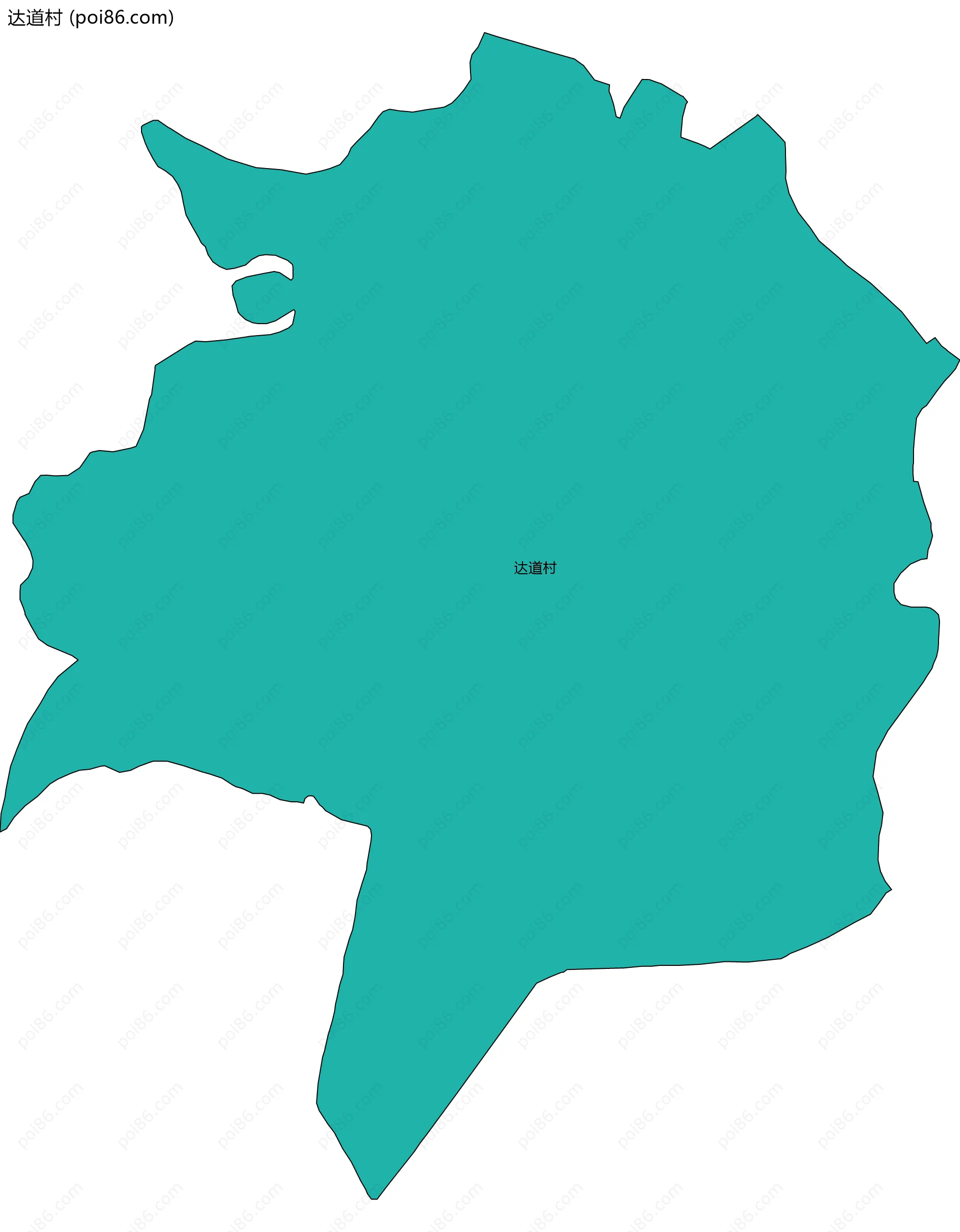 达道村边界地图