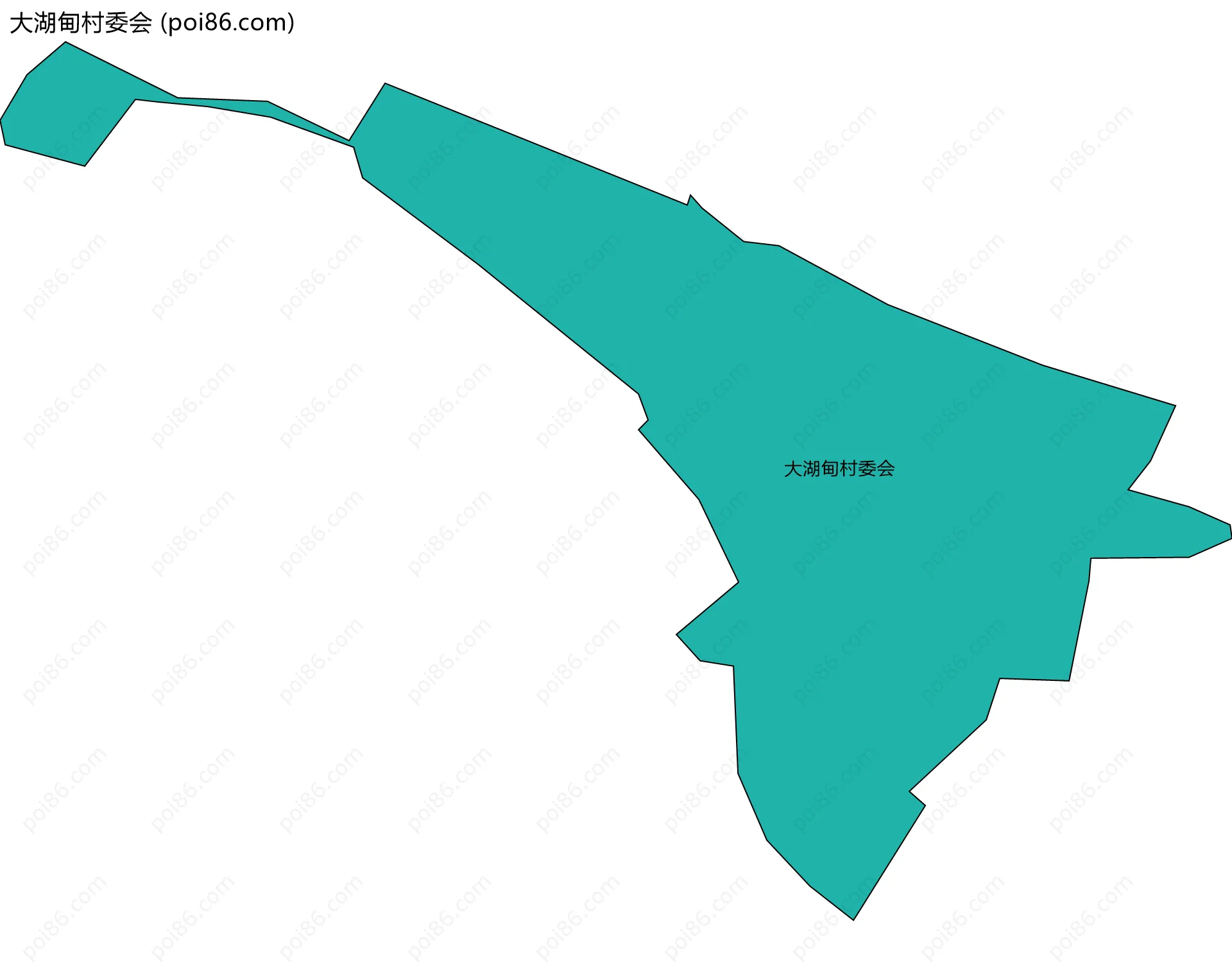 大湖甸村委会边界地图