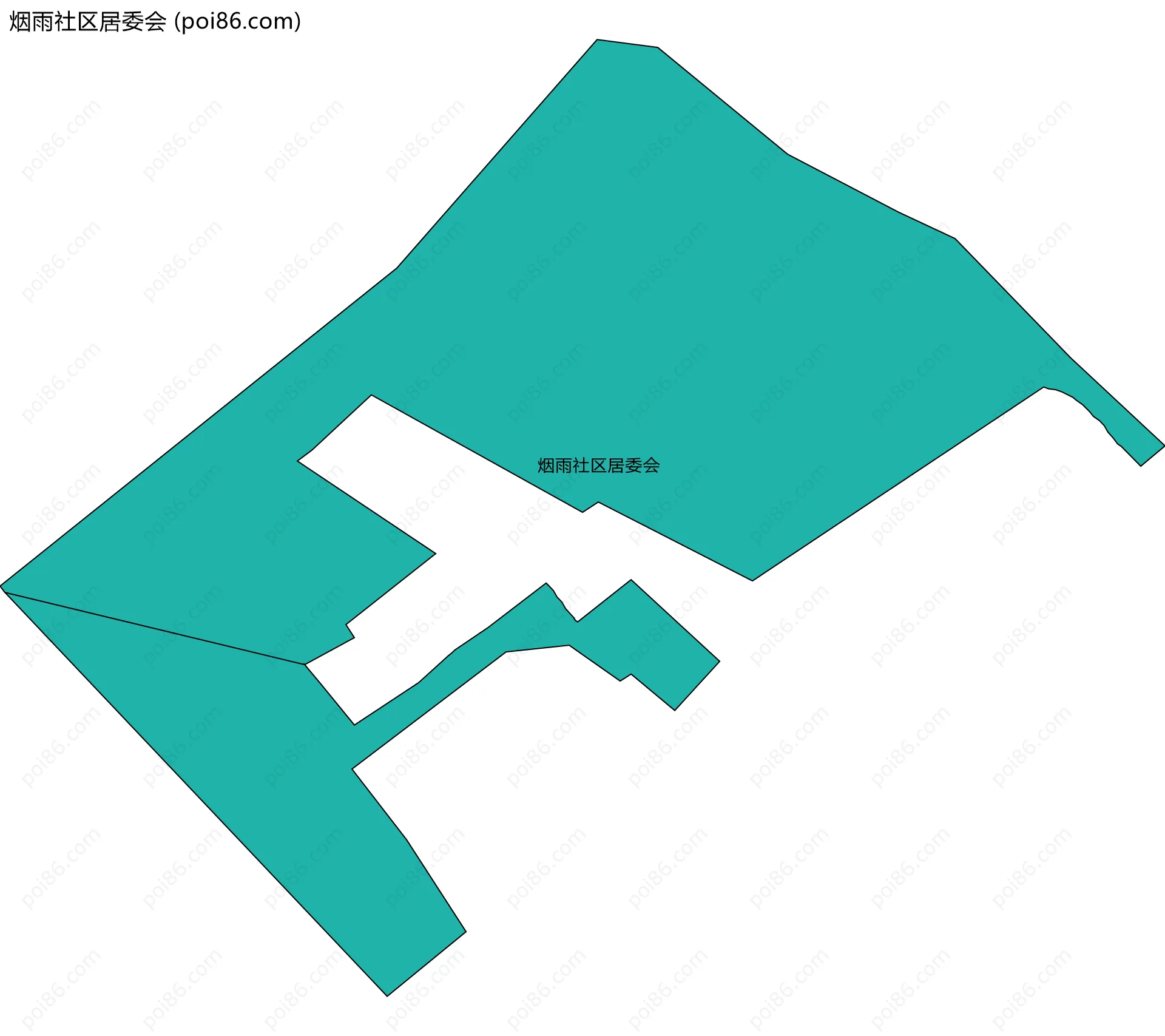 烟雨社区居委会边界地图