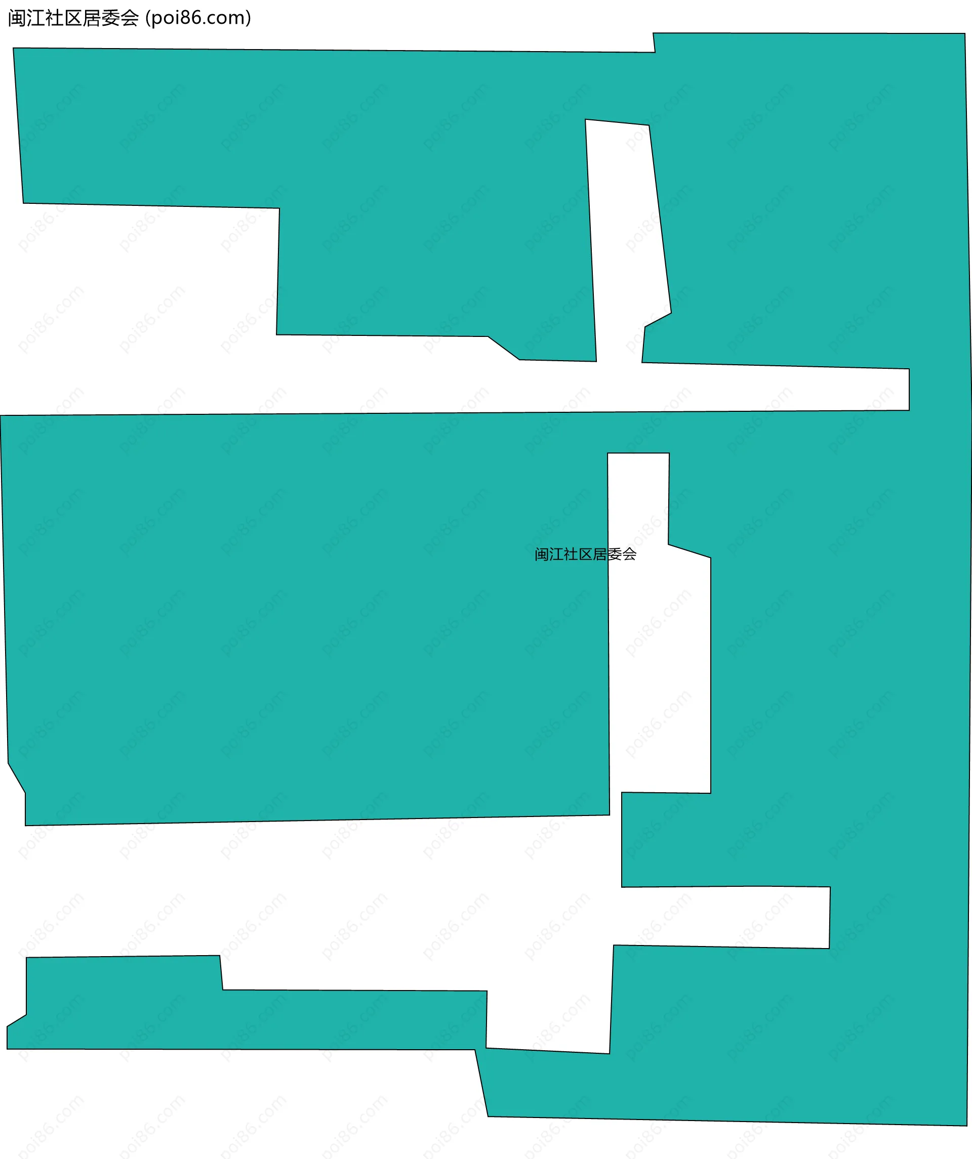 闽江社区居委会边界地图