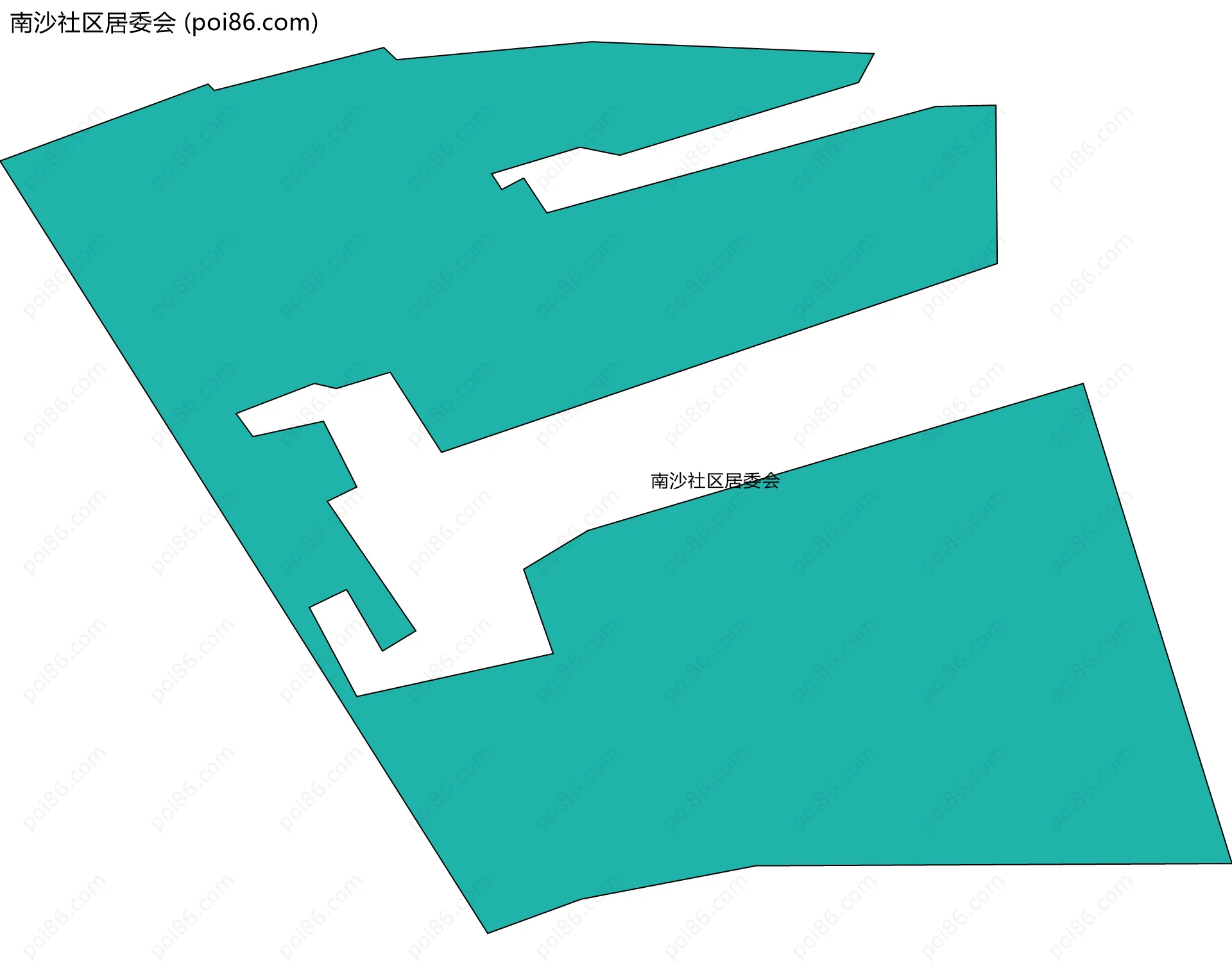 南沙社区居委会边界地图