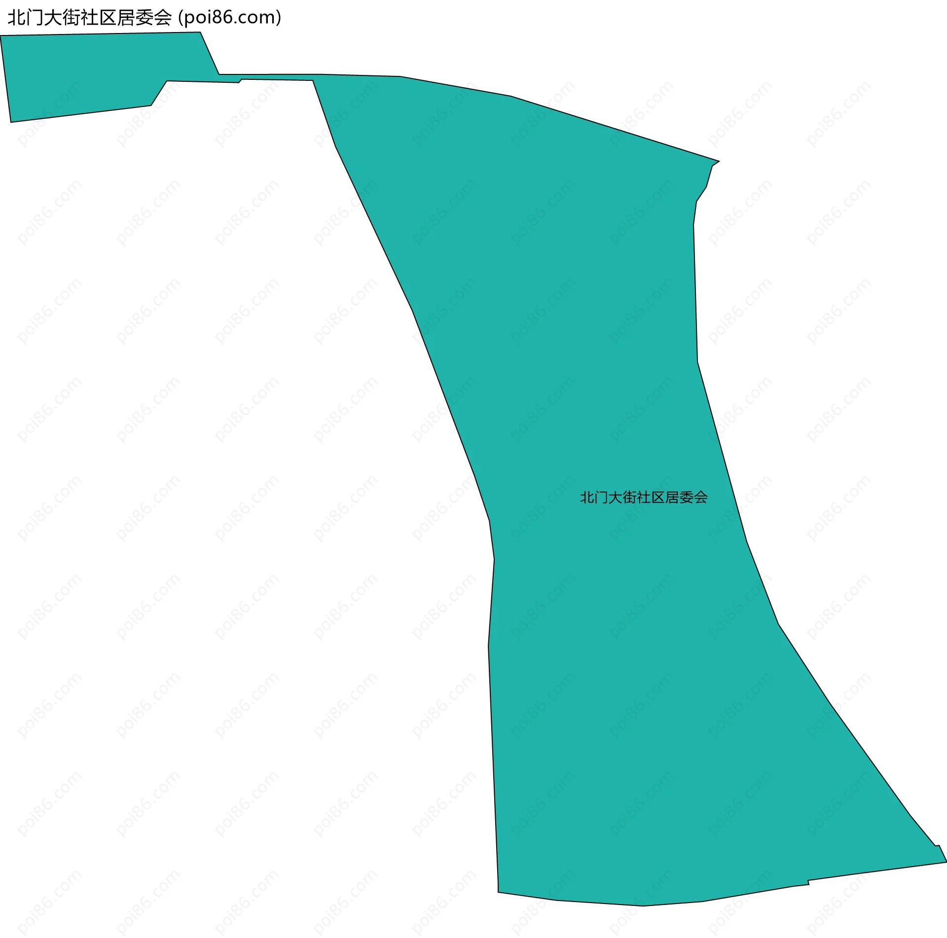 北门大街社区居委会边界地图