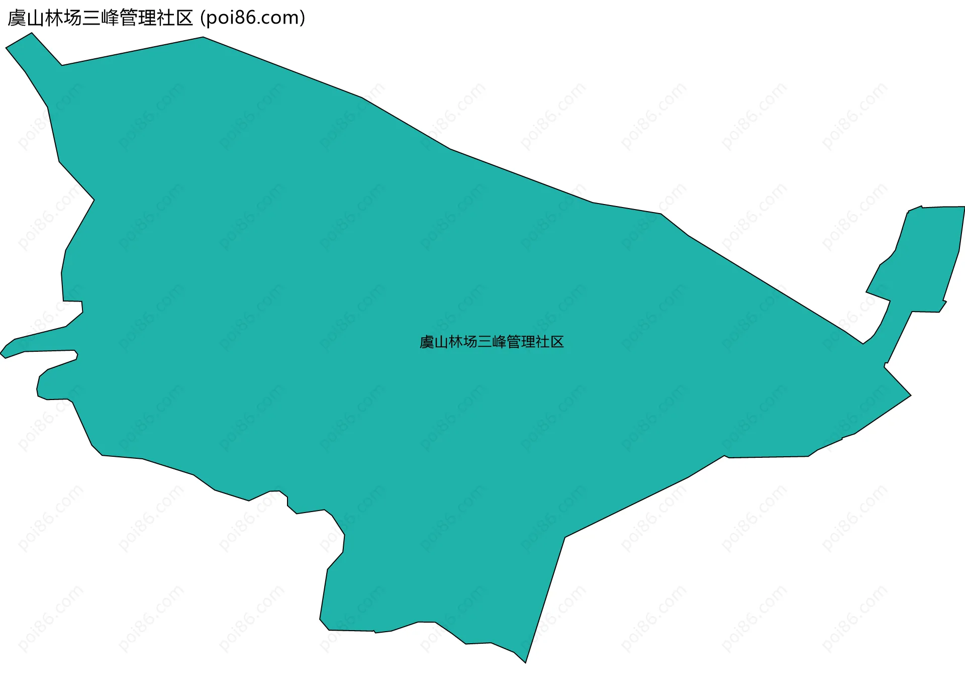 虞山林场三峰管理社区边界地图