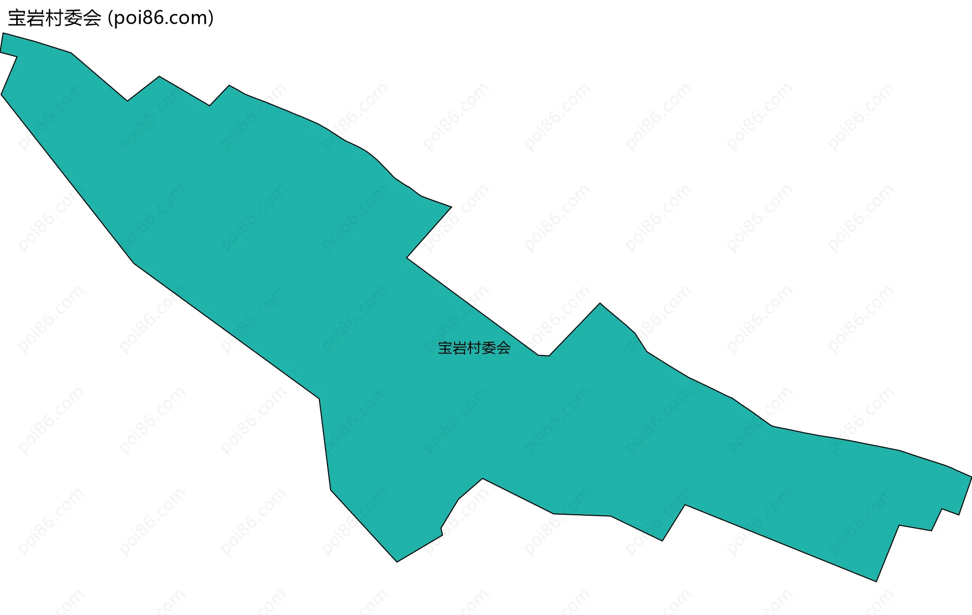 宝岩村委会边界地图