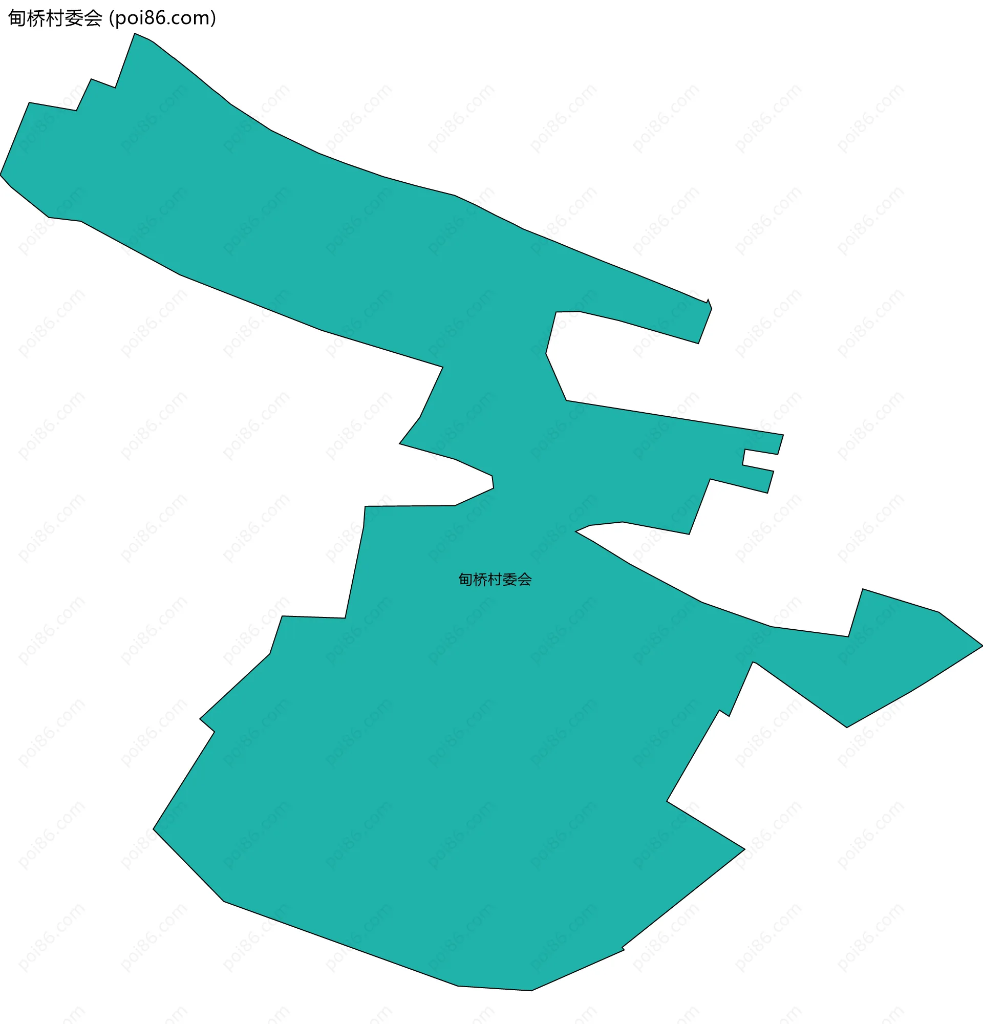 甸桥村委会边界地图