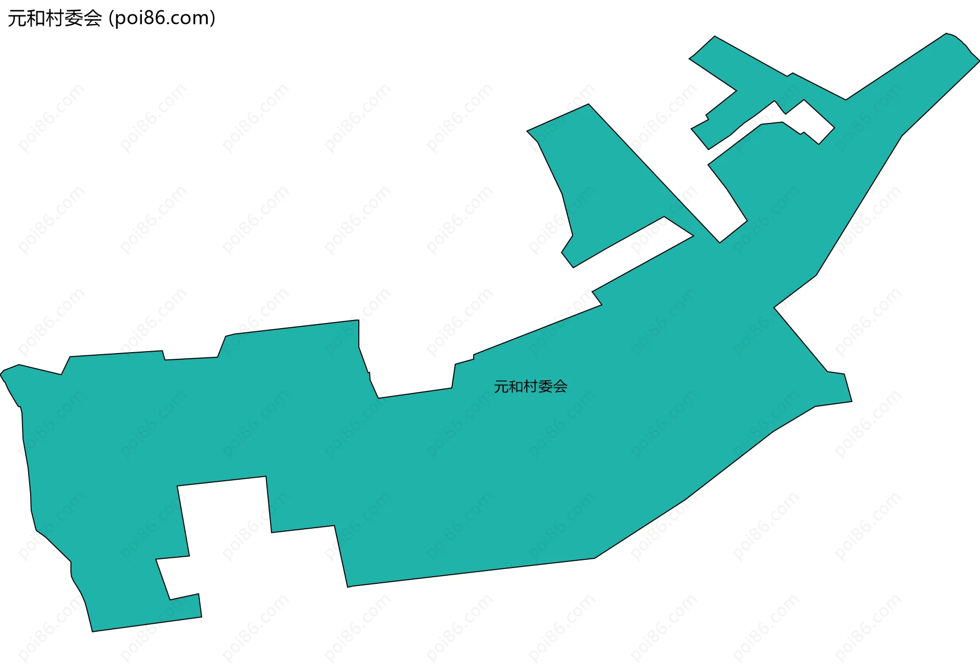 元和村委会边界地图