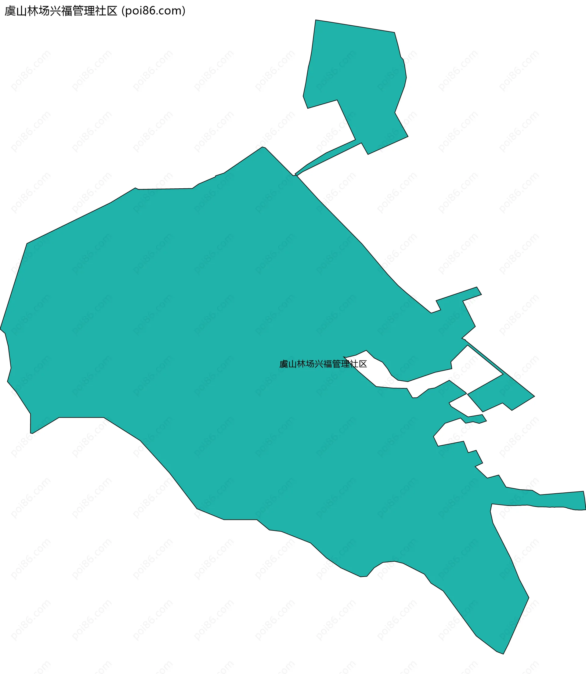 虞山林场兴福管理社区边界地图