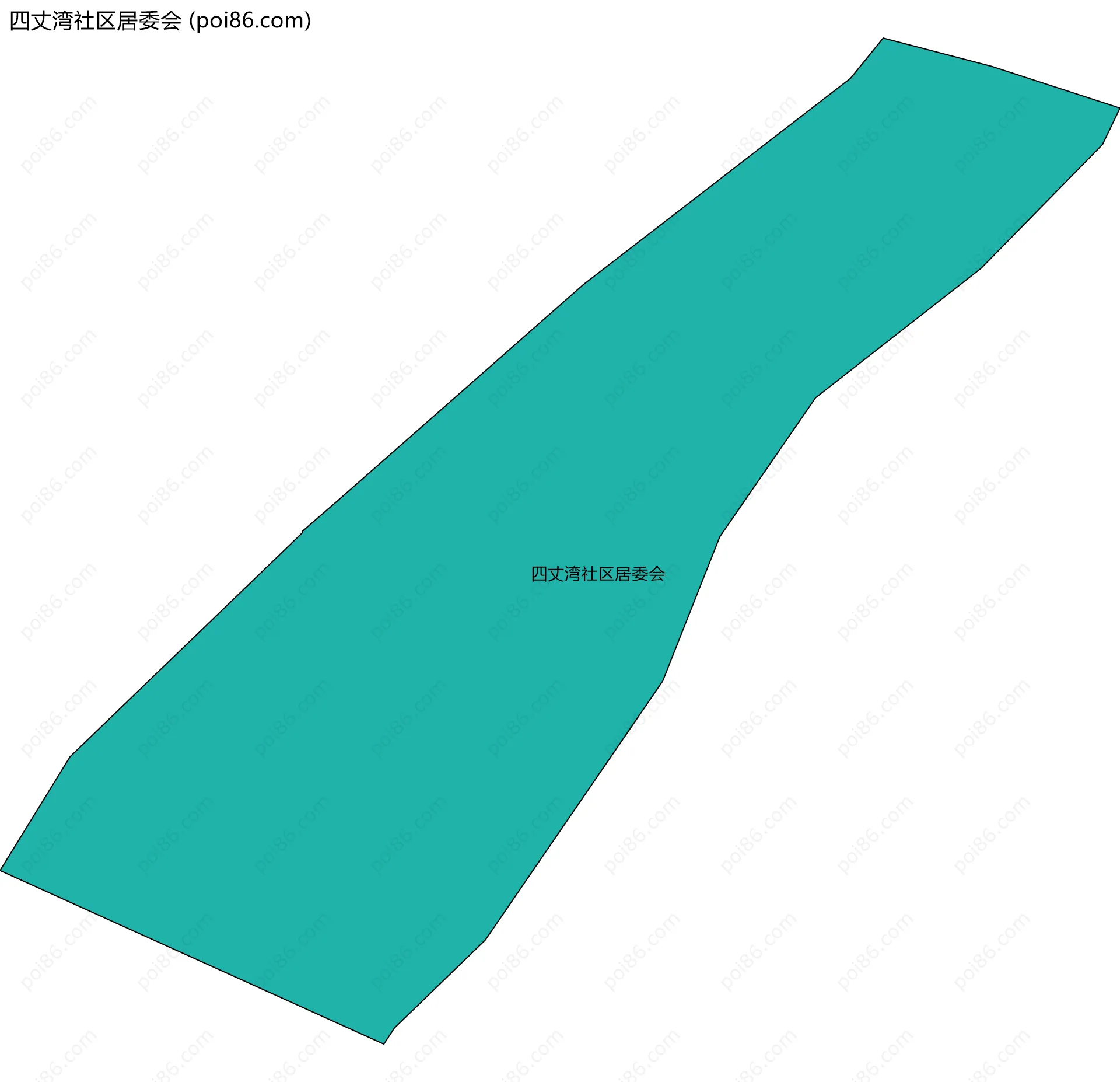 四丈湾社区居委会边界地图