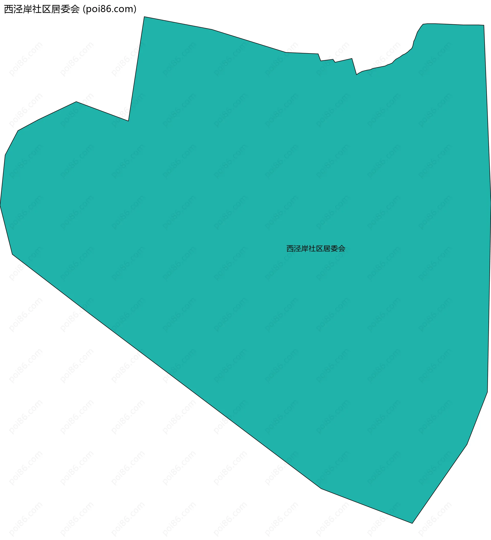西泾岸社区居委会边界地图