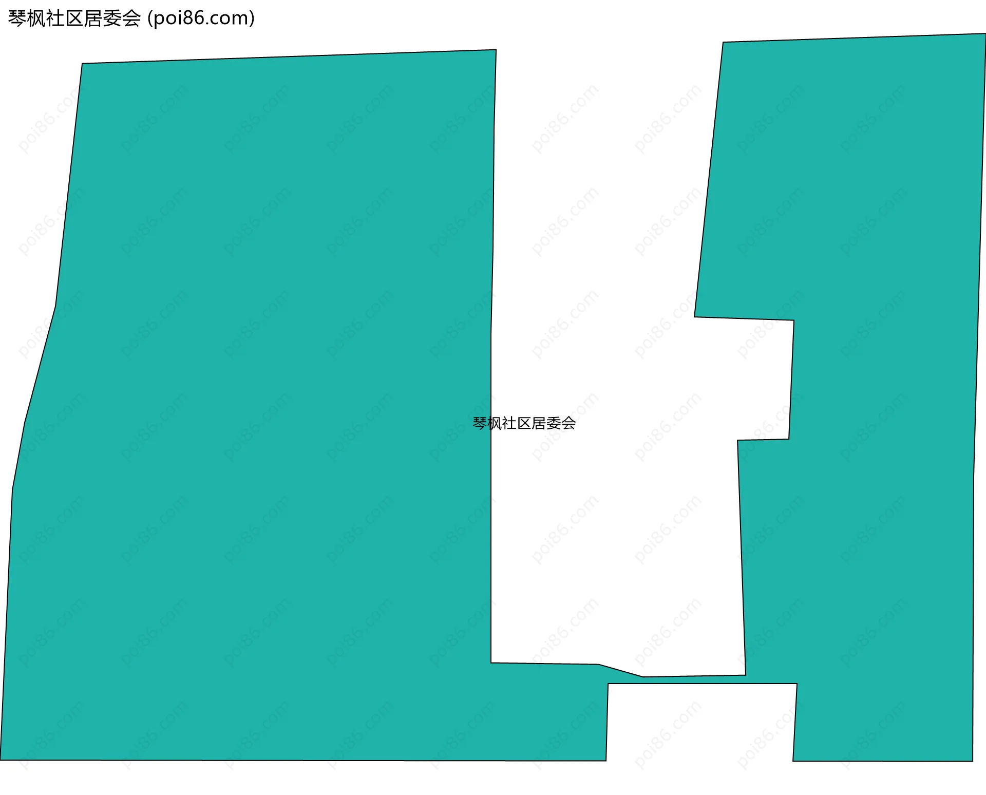 琴枫社区居委会边界地图