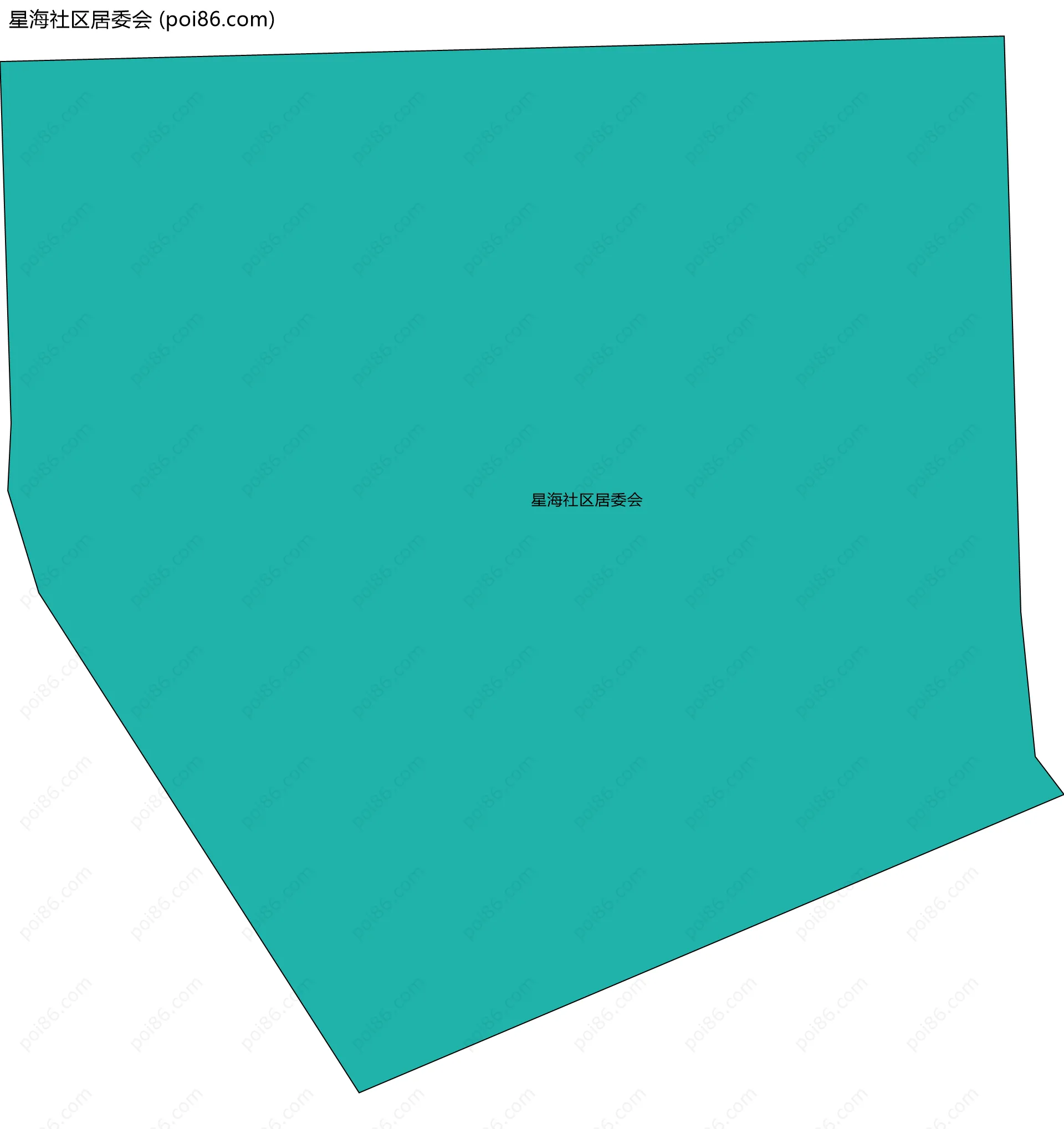 星海社区居委会边界地图