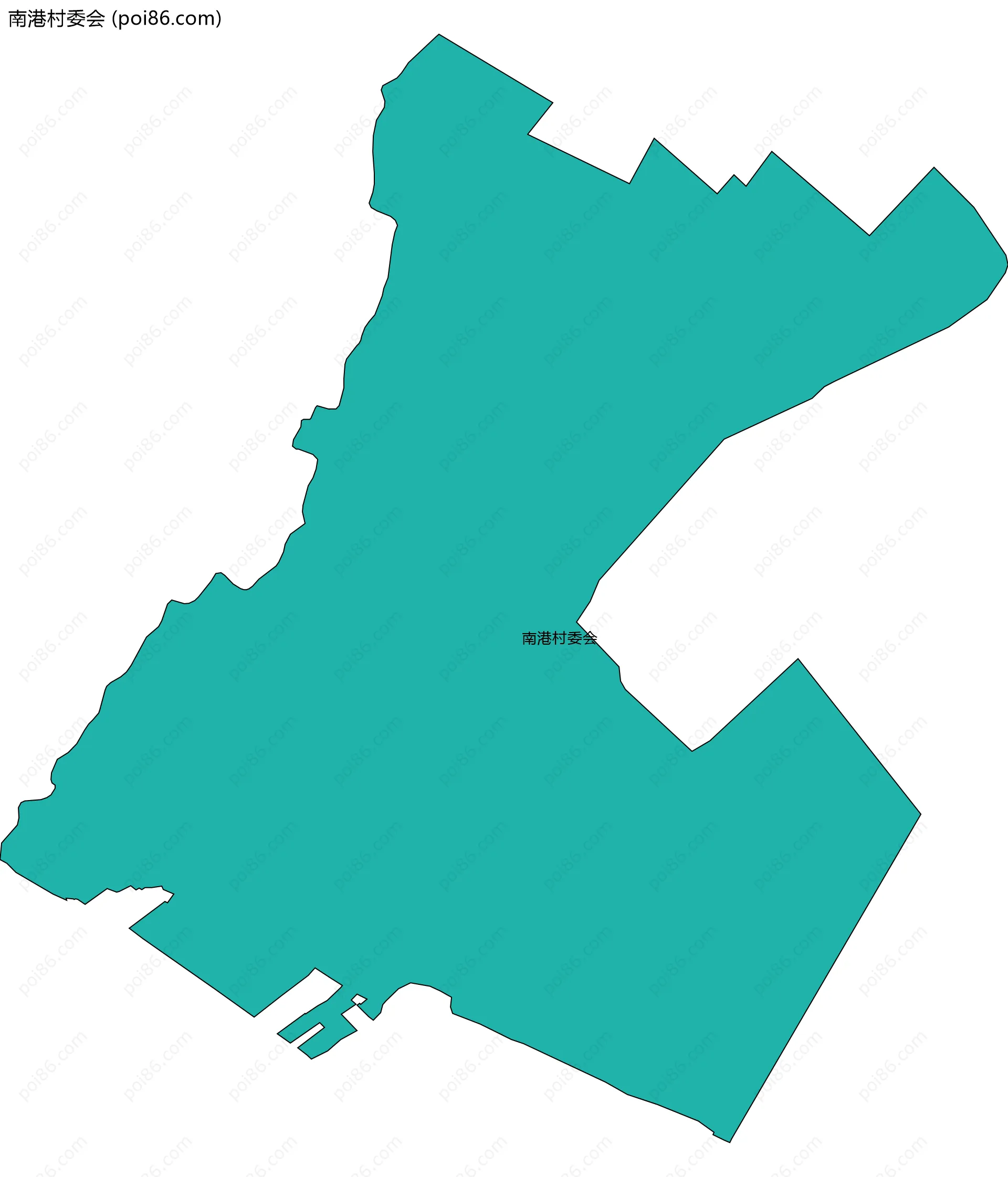 南港村委会边界地图