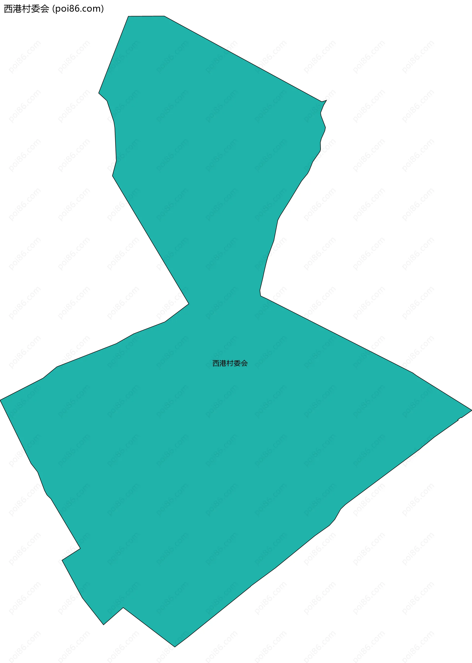 西港村委会边界地图