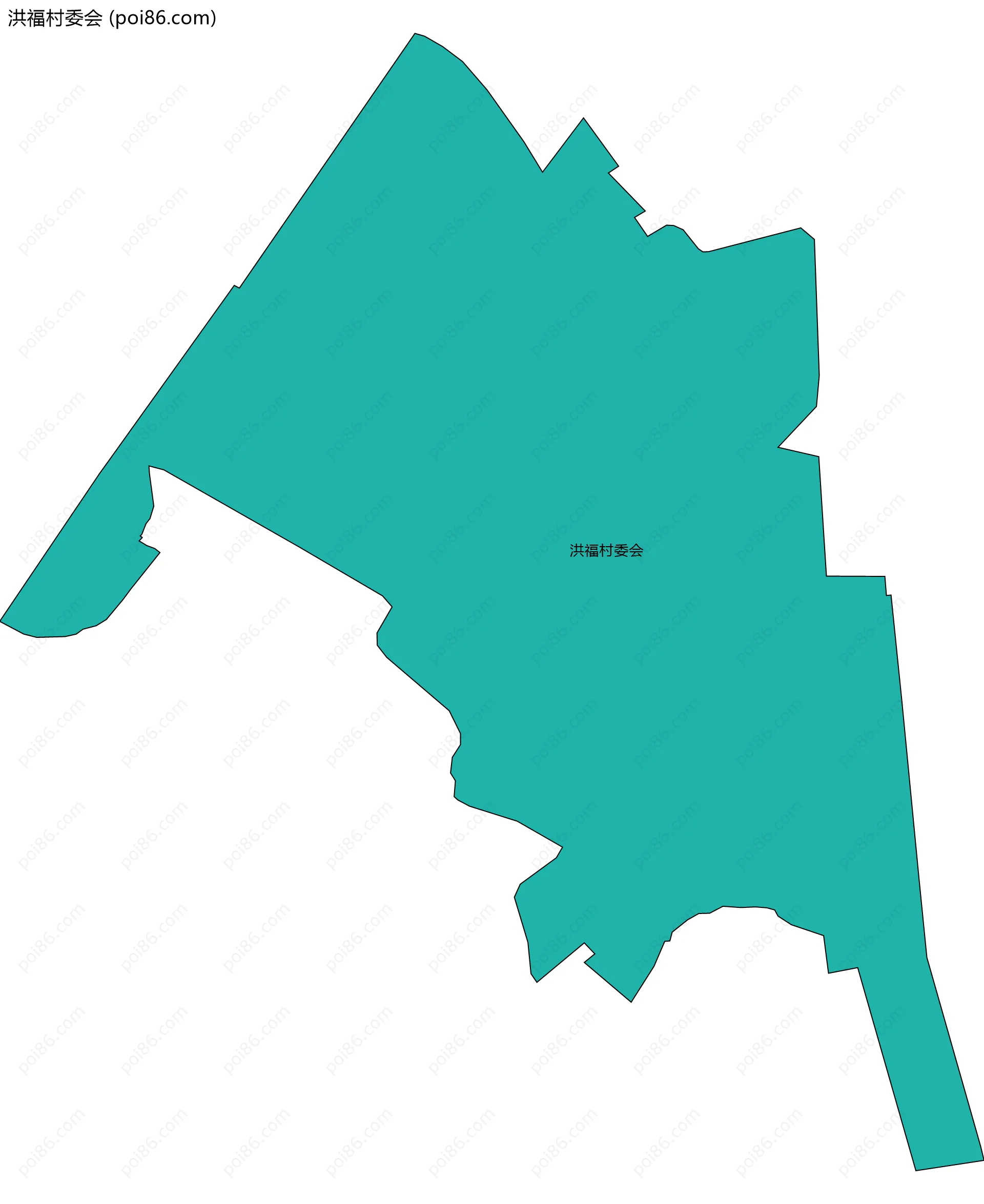 洪福村委会边界地图