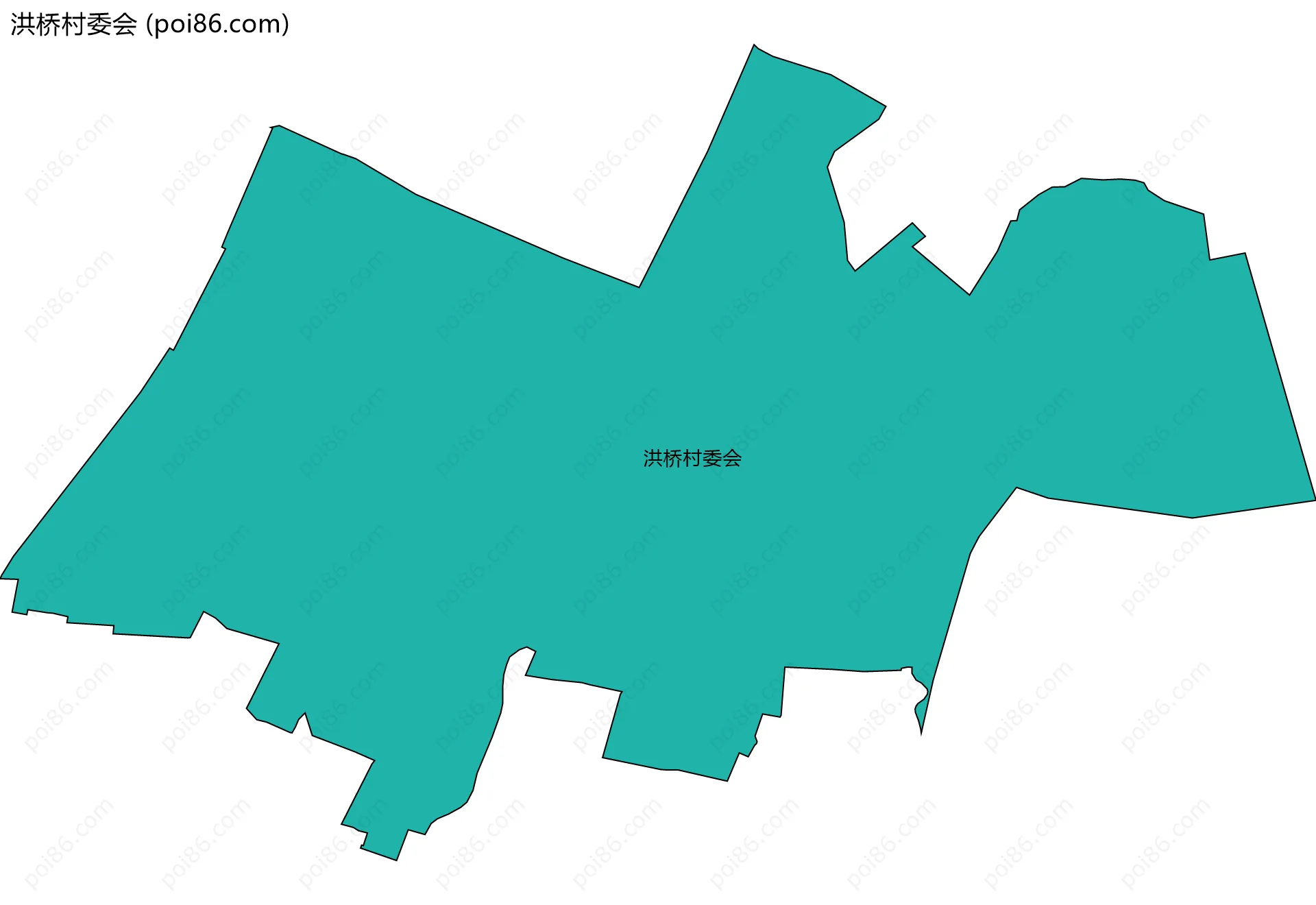 洪桥村委会边界地图