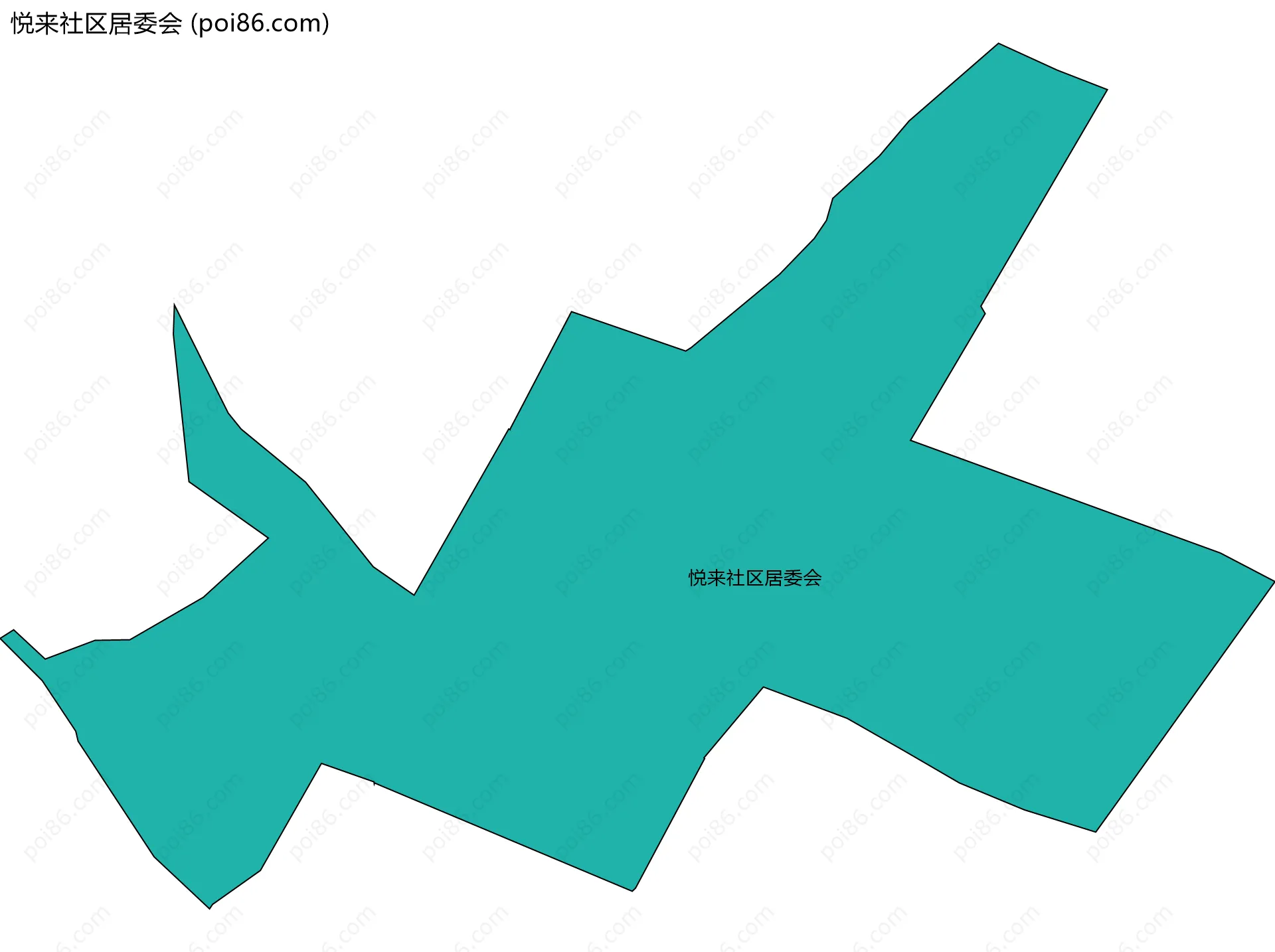 悦来社区居委会边界地图
