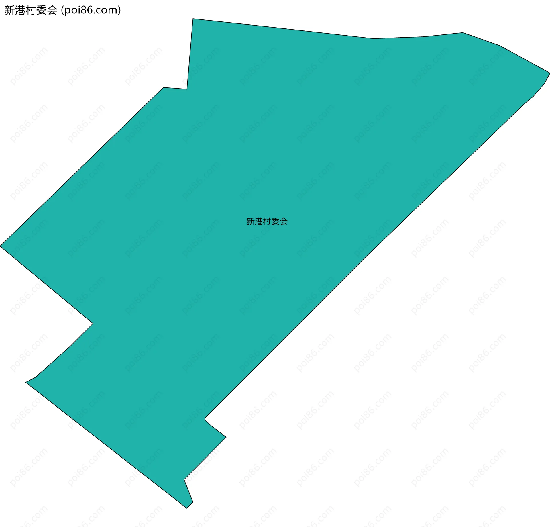 新港村委会边界地图