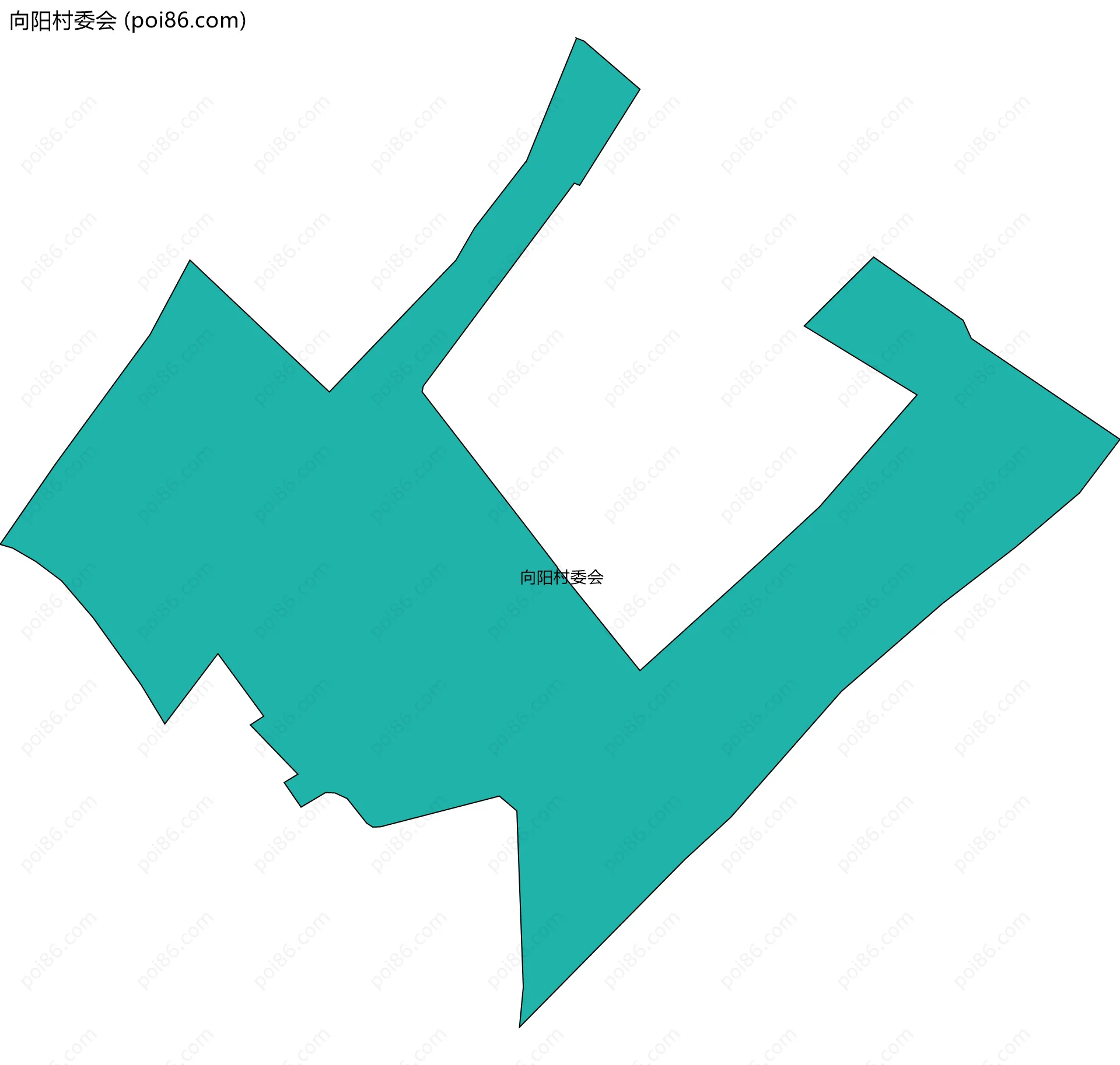 向阳村委会边界地图