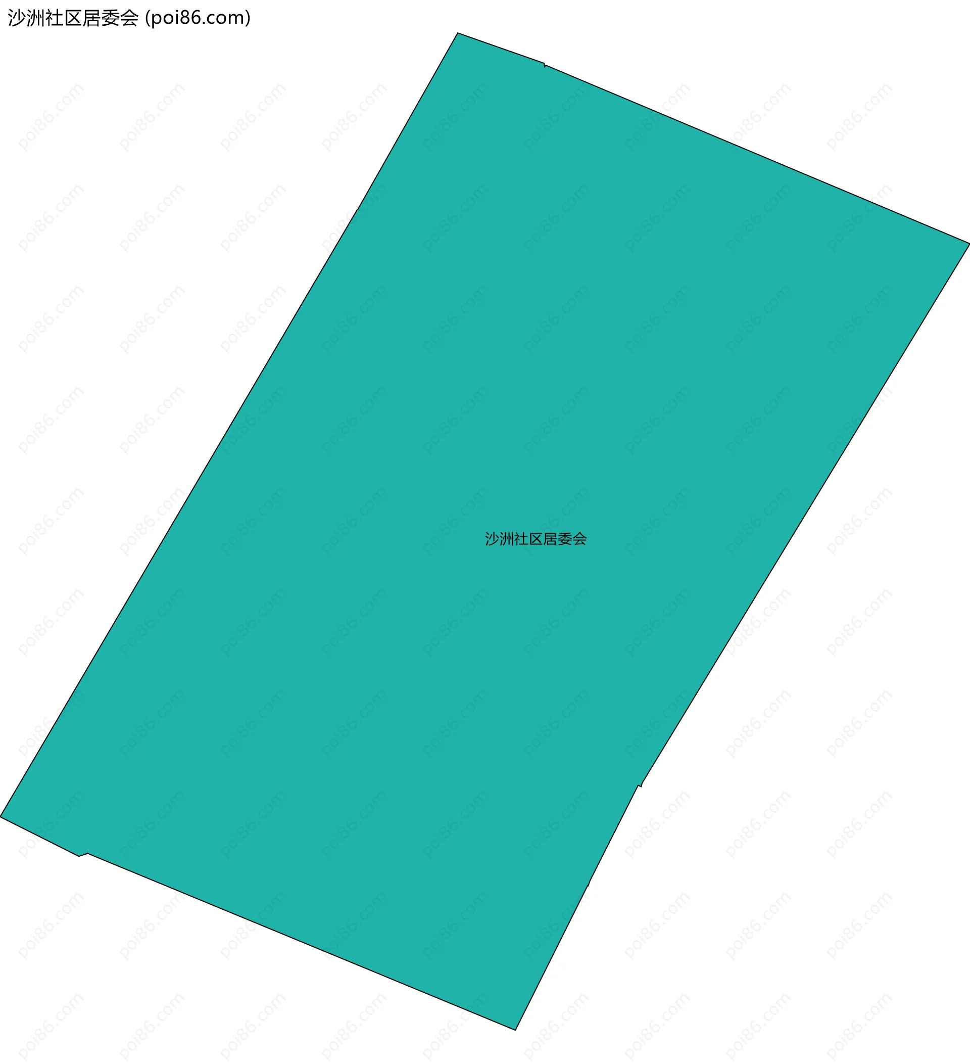 沙洲社区居委会边界地图