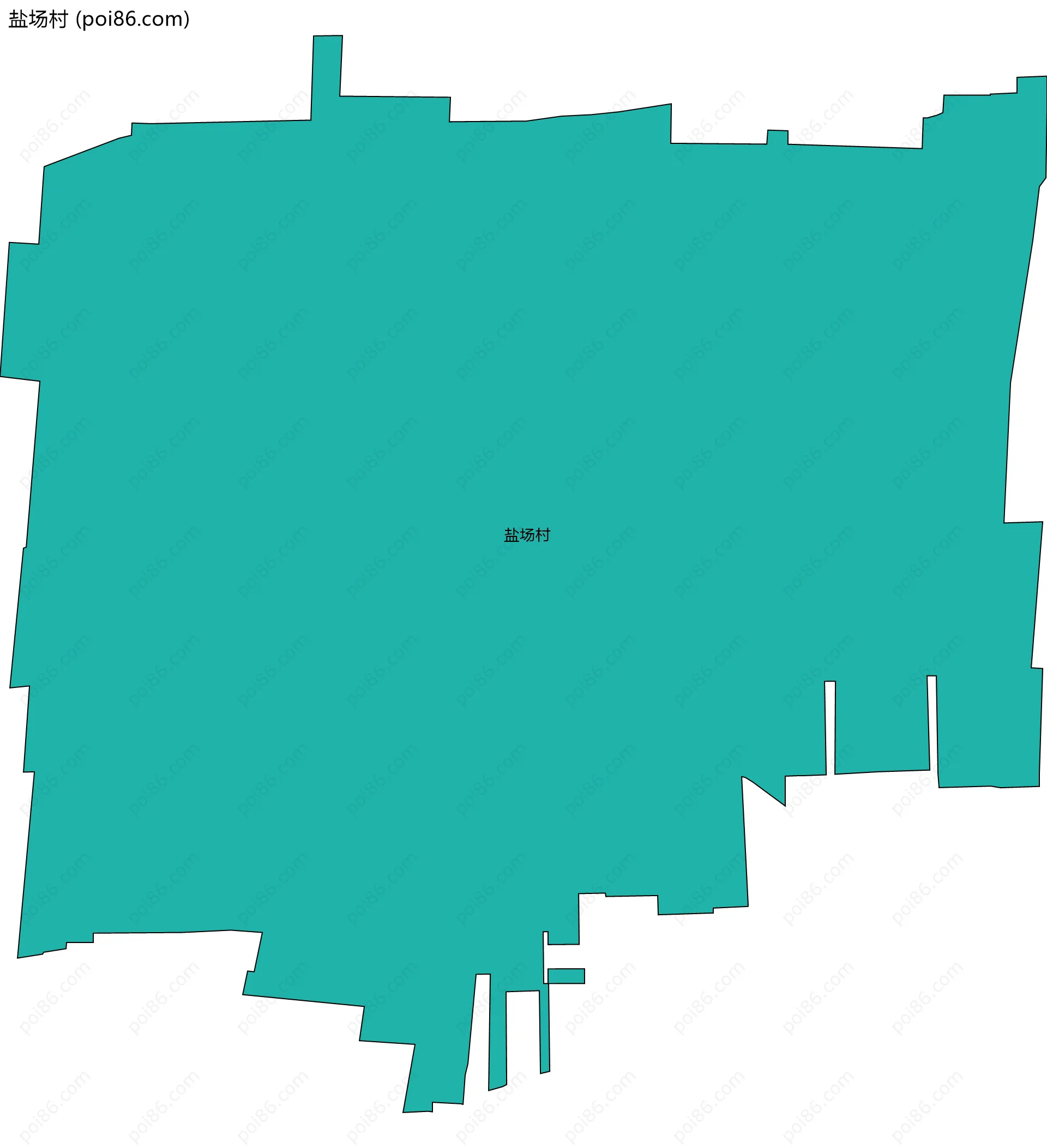 盐场村边界地图
