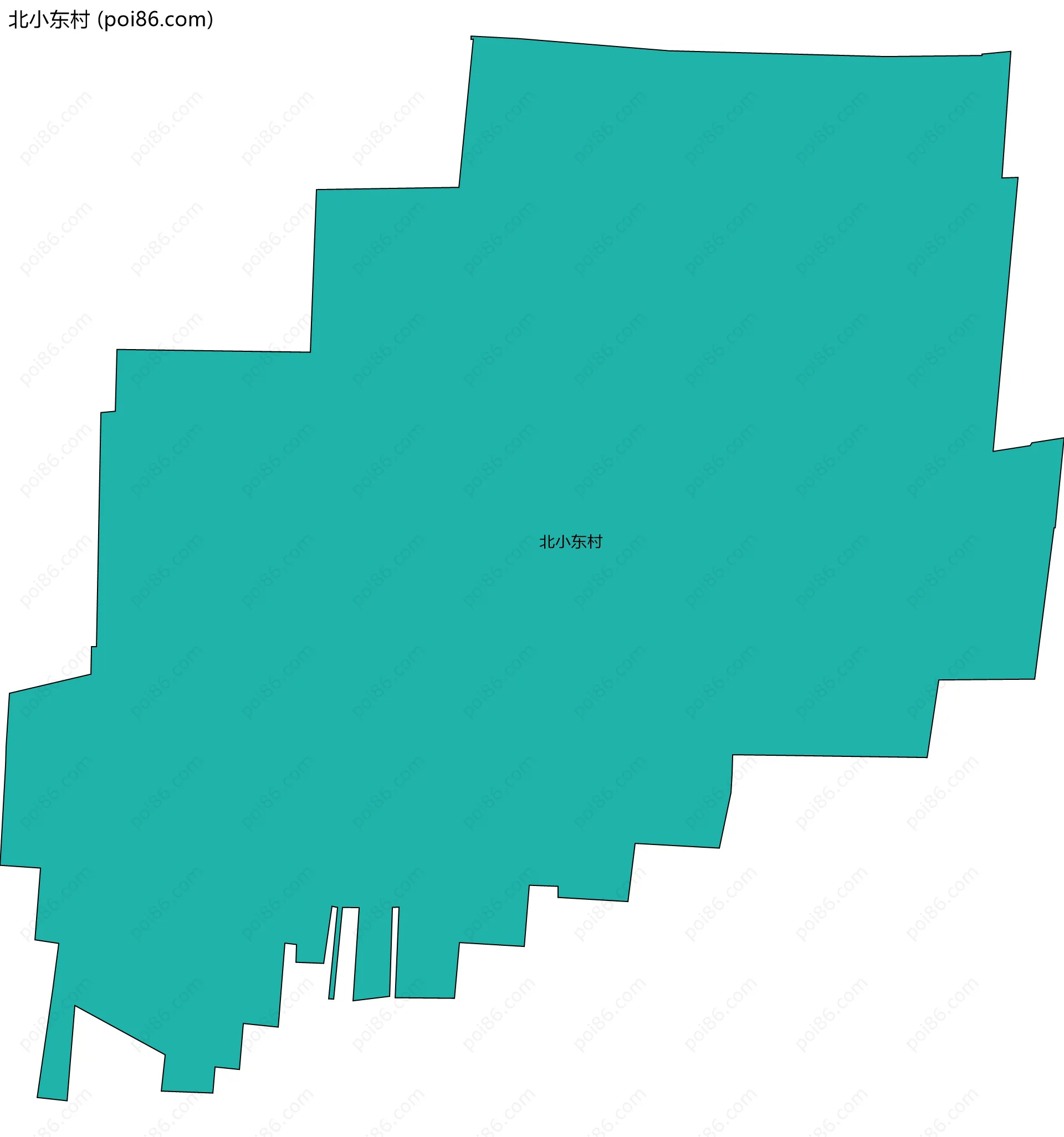 北小东村边界地图