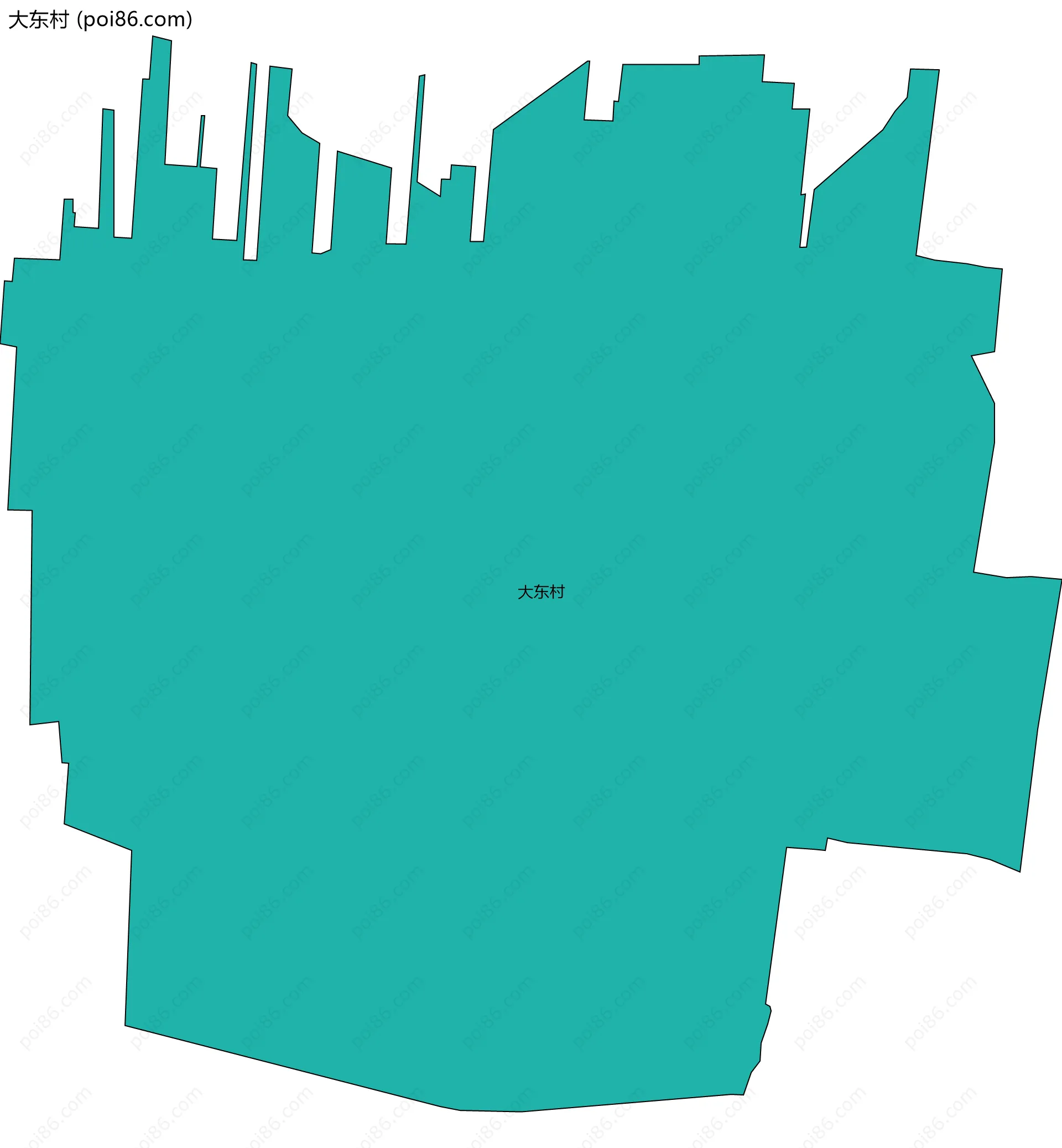 大东村边界地图