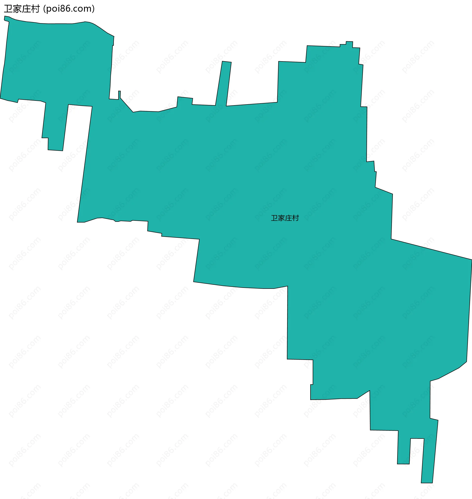 卫家庄村边界地图