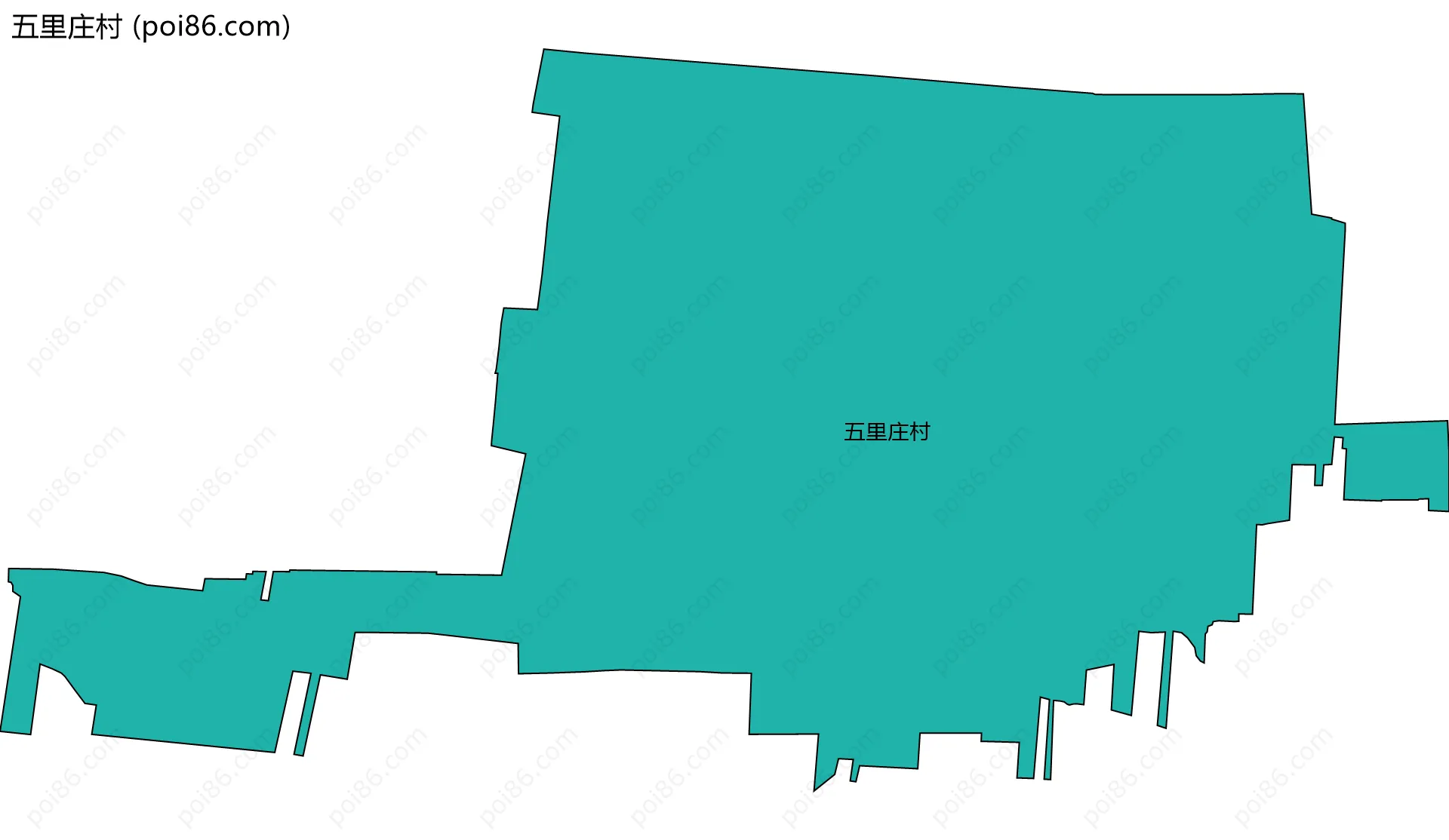 五里庄村边界地图