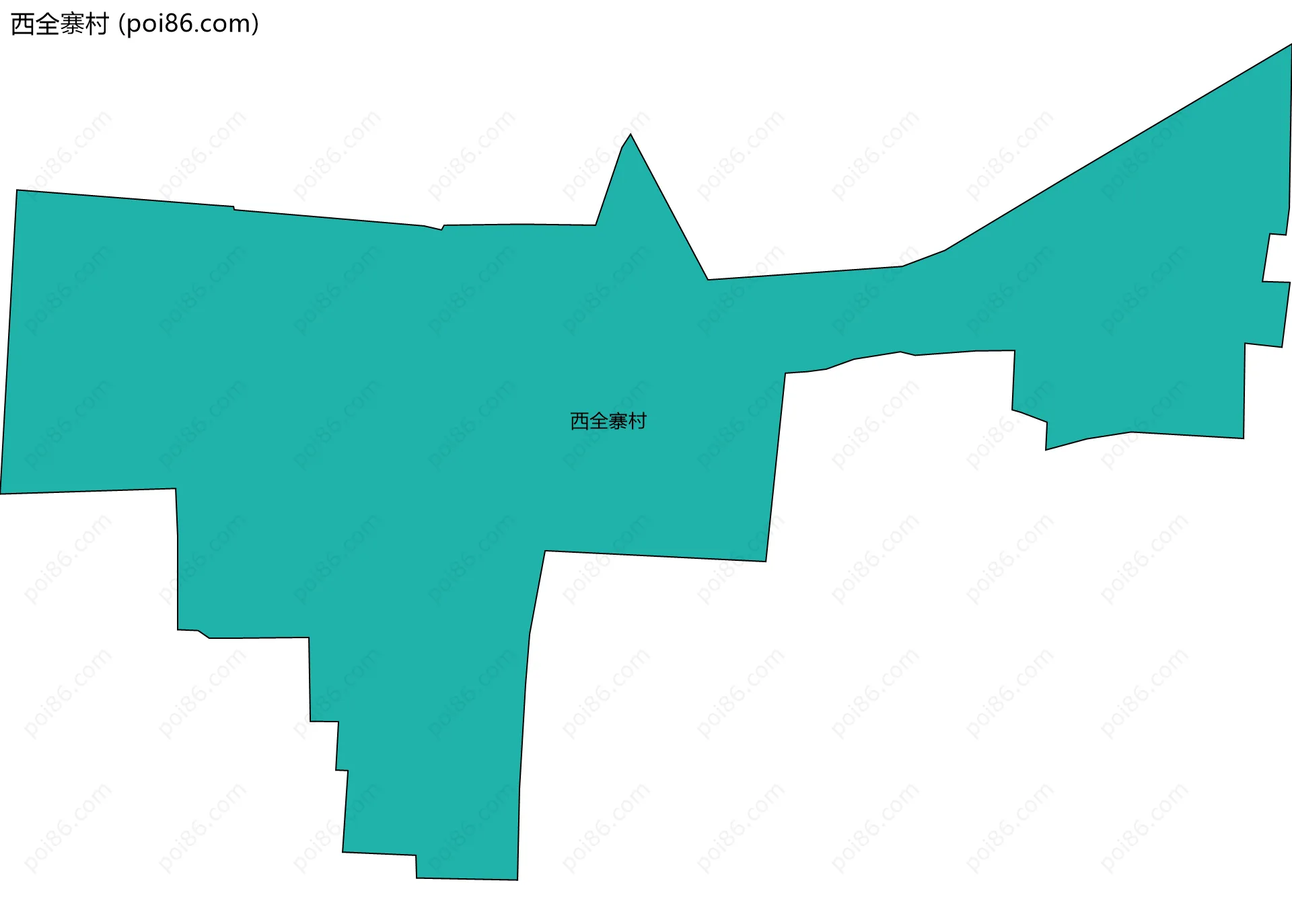 西全寨村边界地图