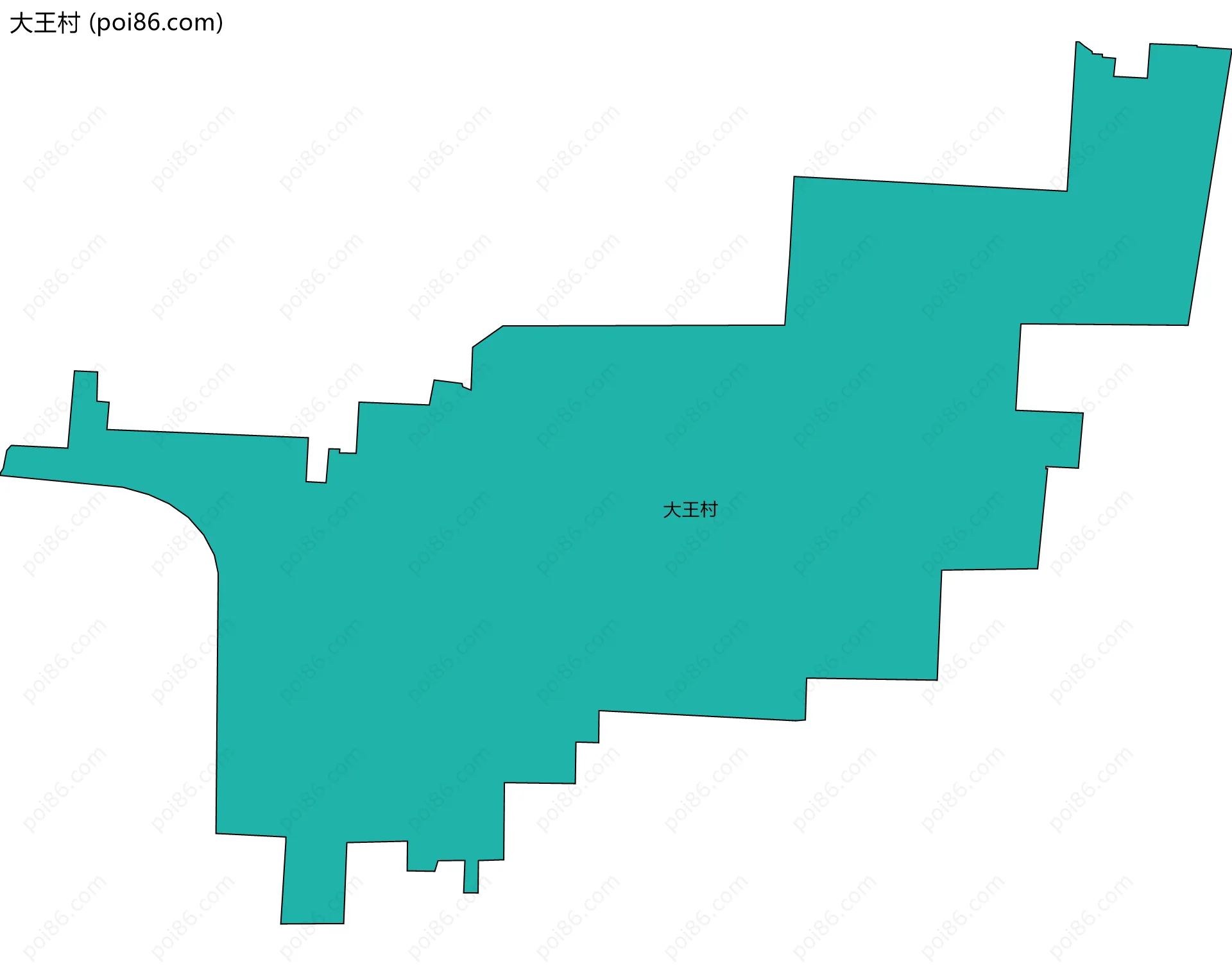 大王村边界地图