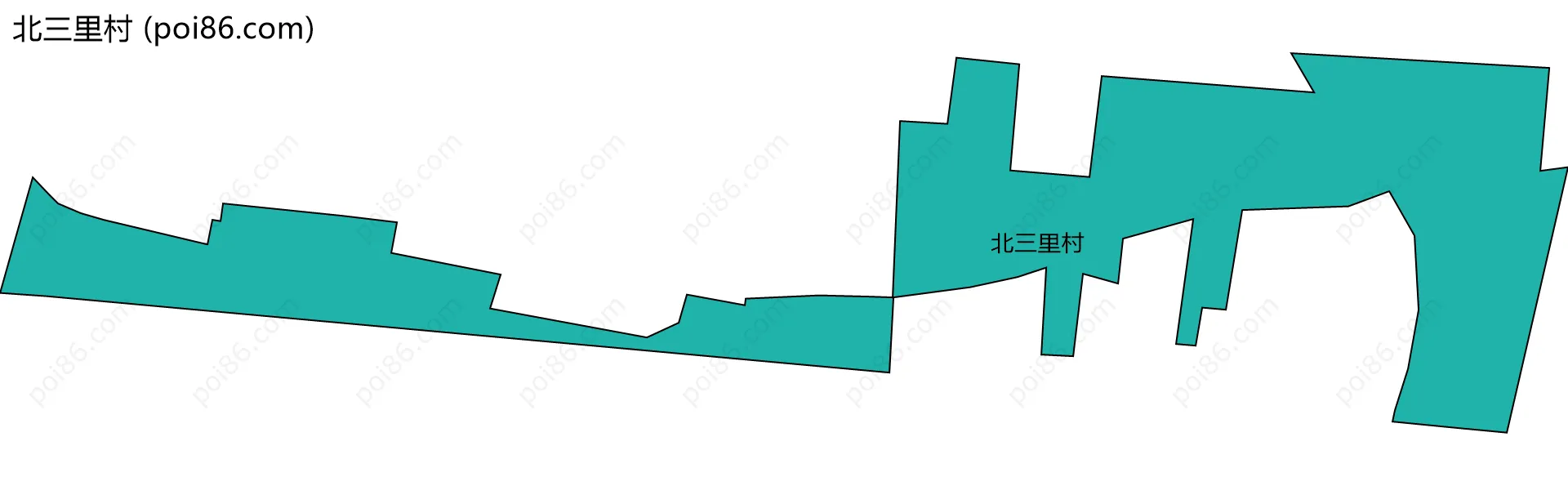 北三里村边界地图